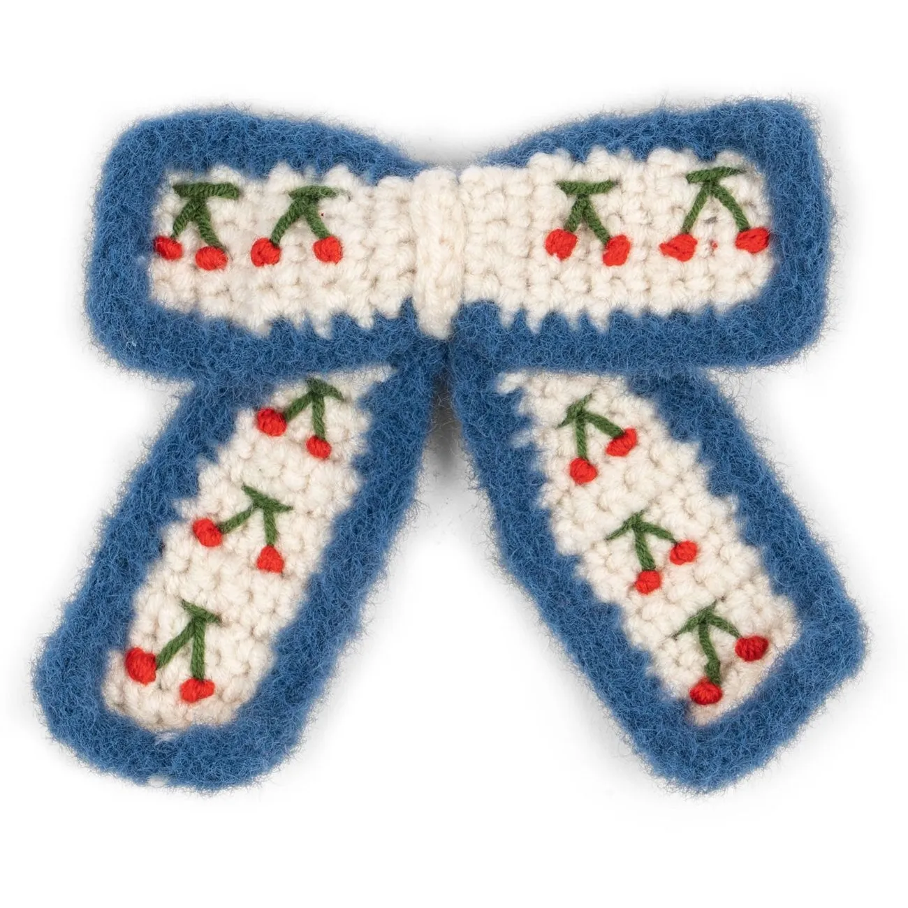 Konges Sljd Cherry Crochet Bow Clips Cherry