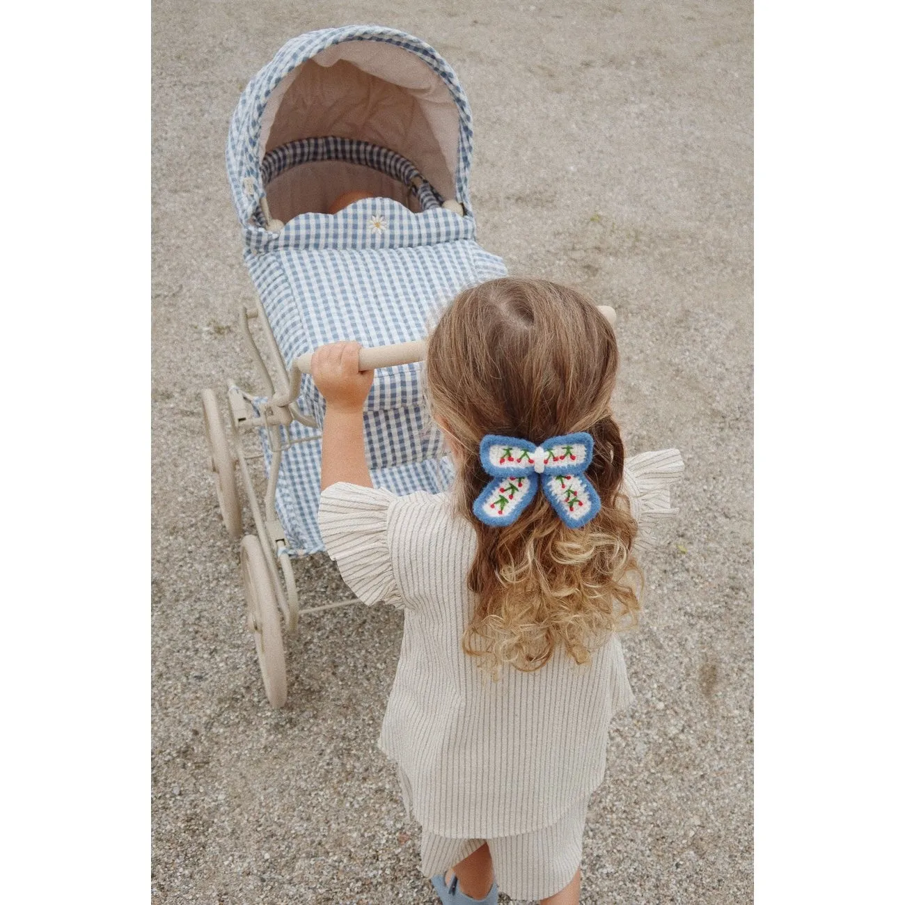 Konges Sljd Cherry Crochet Bow Clips Cherry