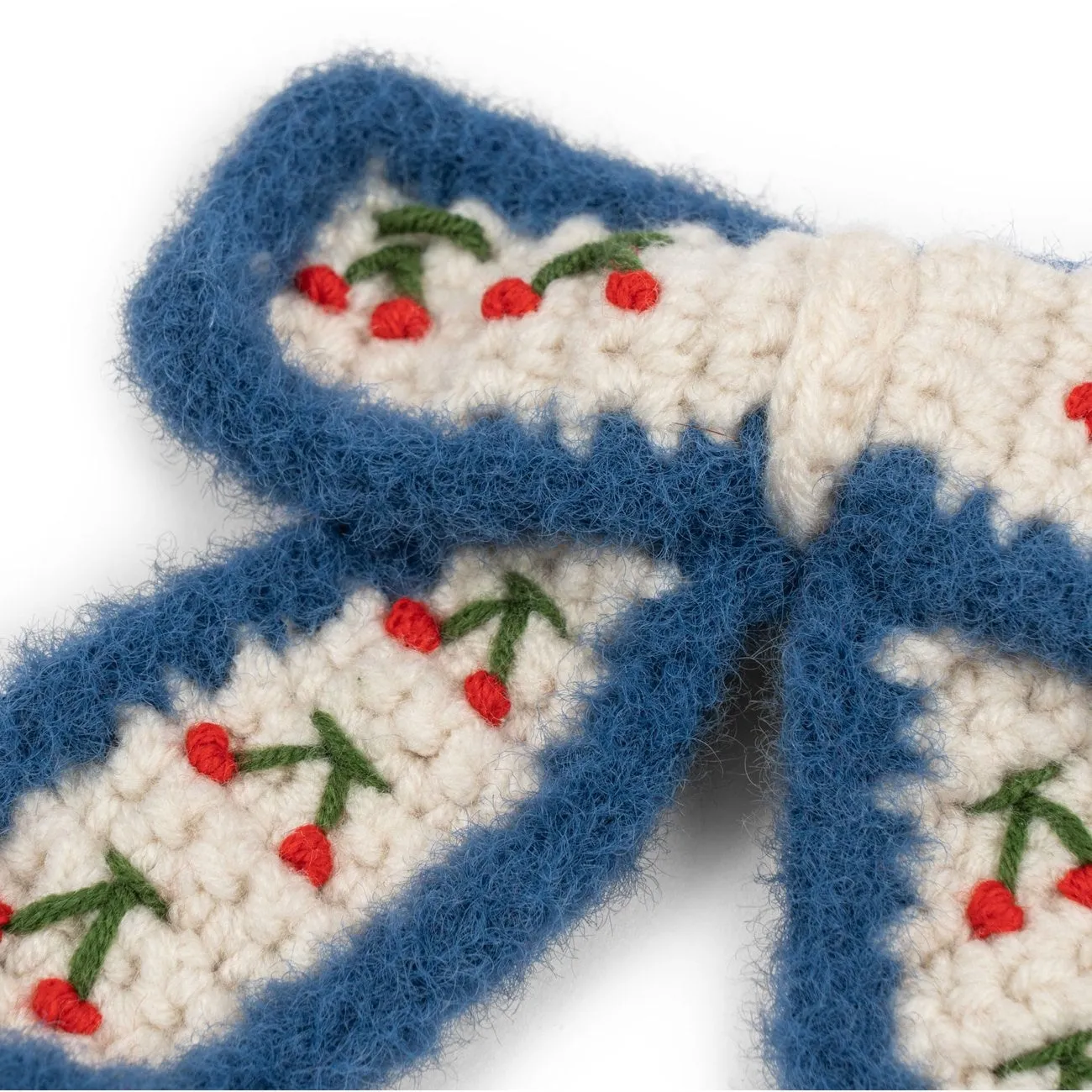 Konges Sljd Cherry Crochet Bow Clips Cherry