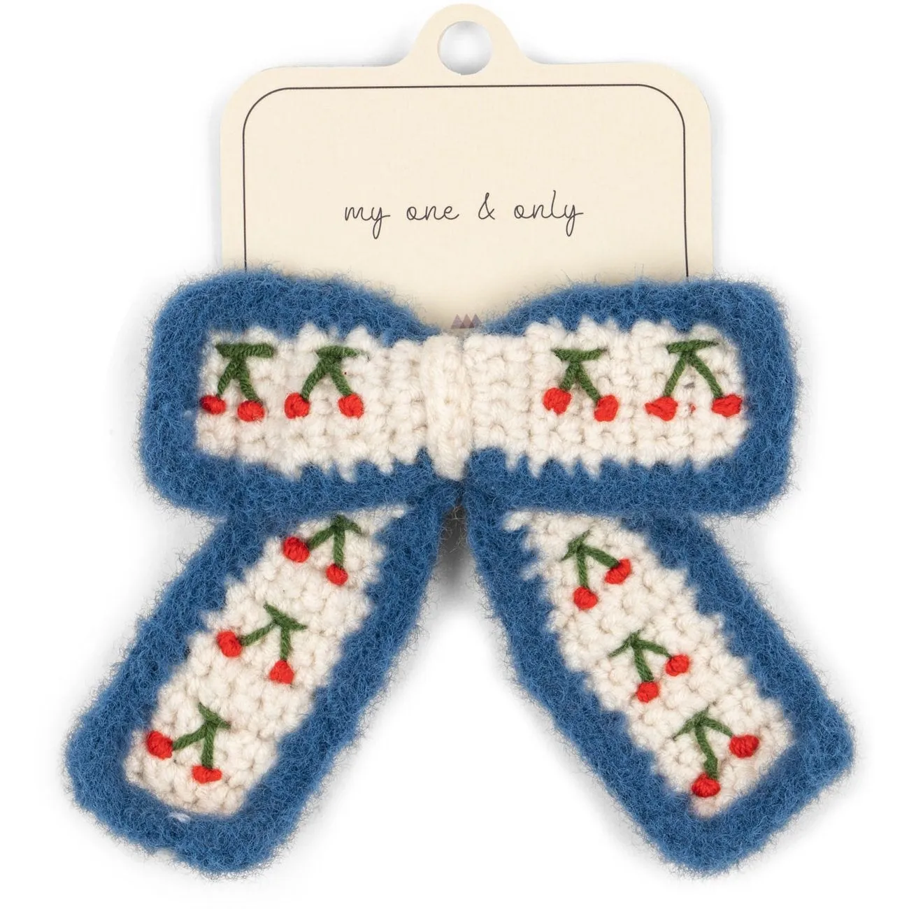 Konges Sljd Cherry Crochet Bow Clips Cherry
