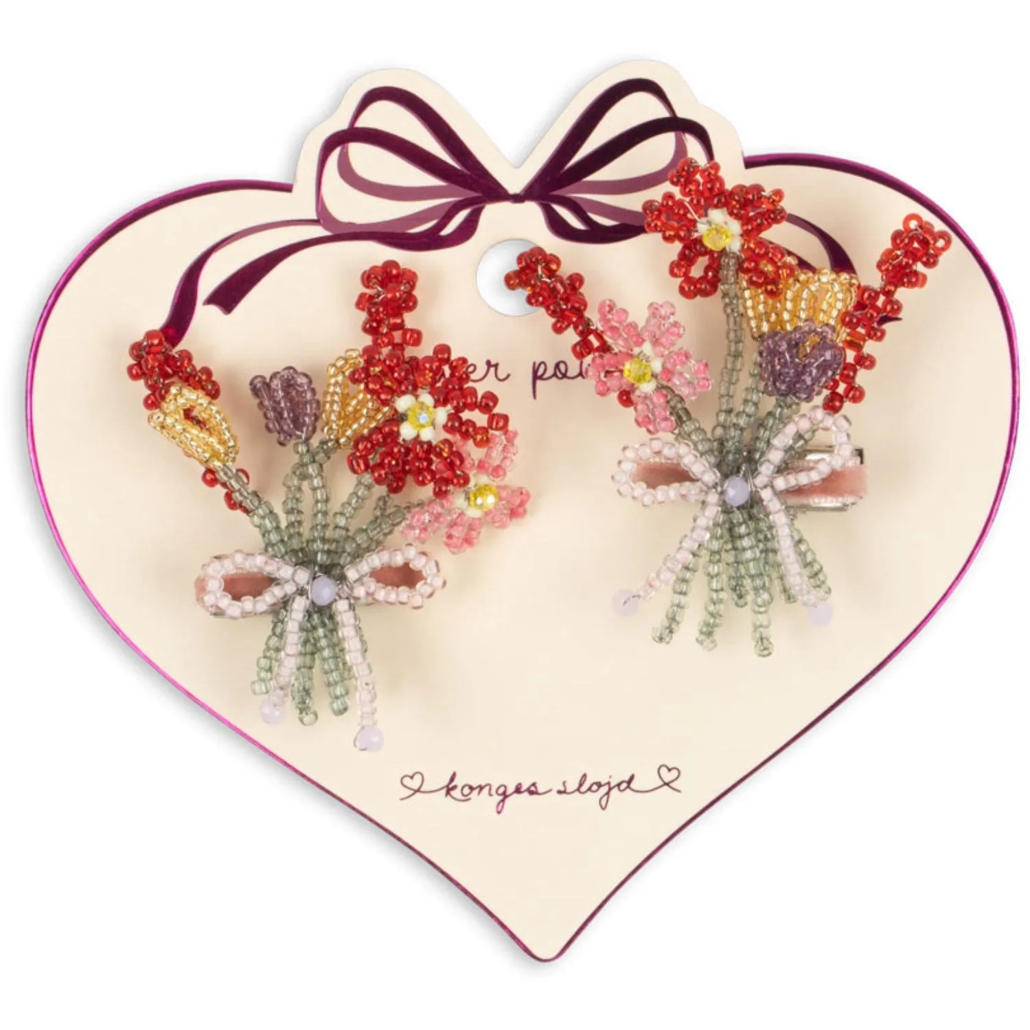 Konges Sljd Multi 2 Pack Pearly Flower Hair Clip