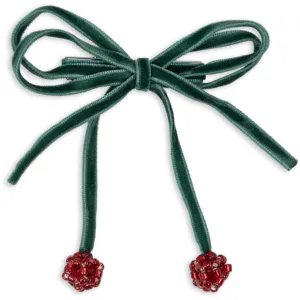 Konges Sljd Smoke Pine 2 Pack Cherry Bow Hair Clips