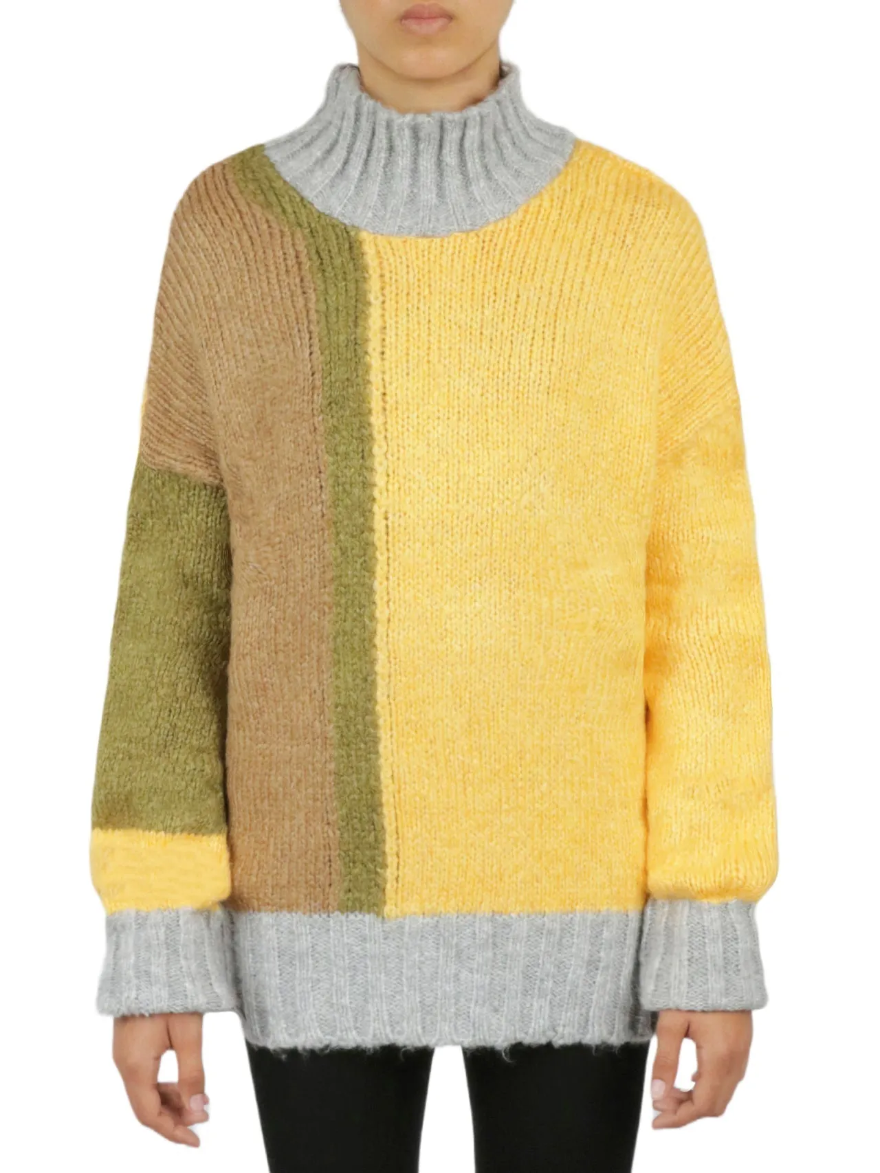 Luxury Feel Color Block Tunic Sweater  Last Chance!