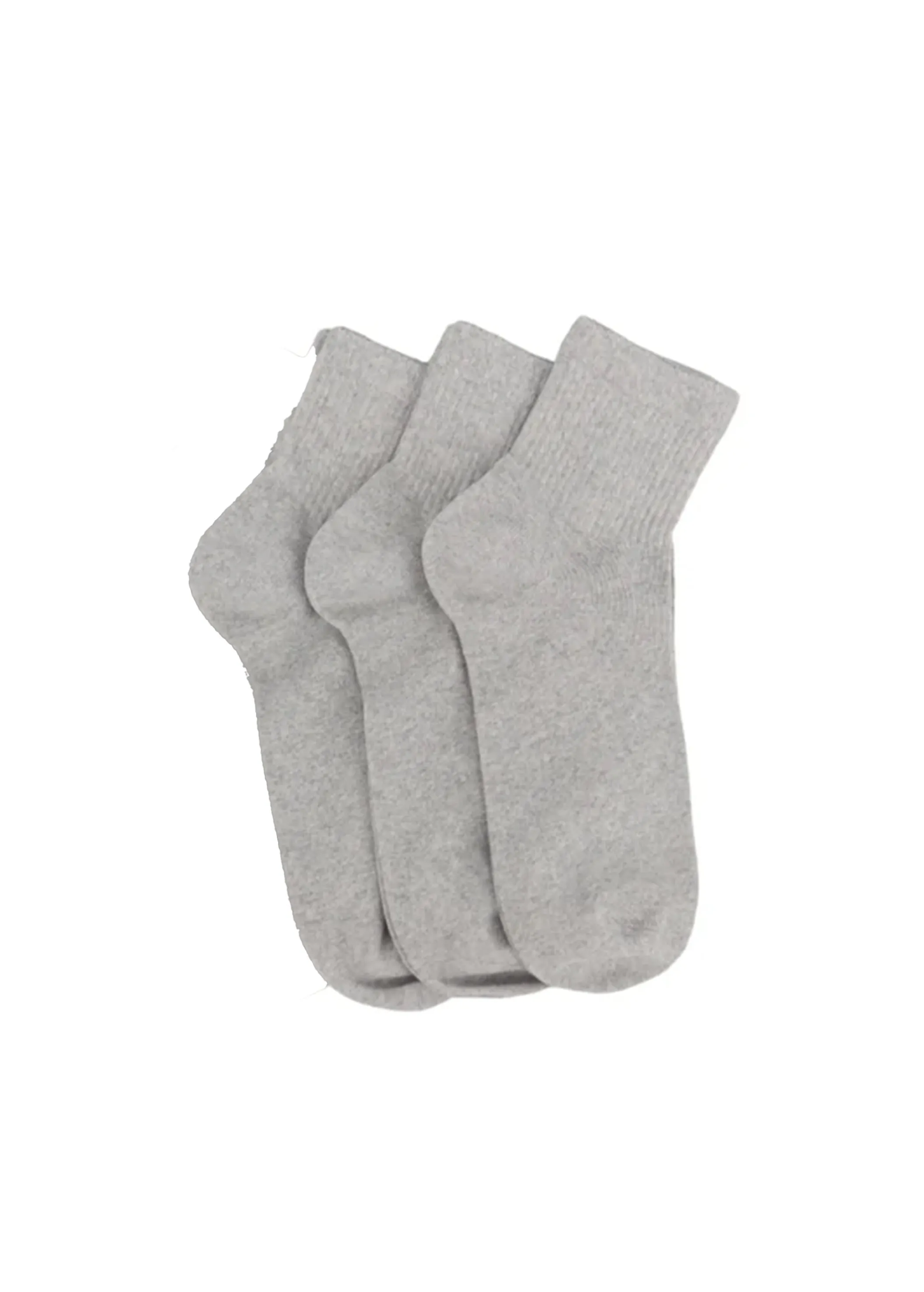 Men's 3 Pairs Plain Long Thick Socks,Light Grey