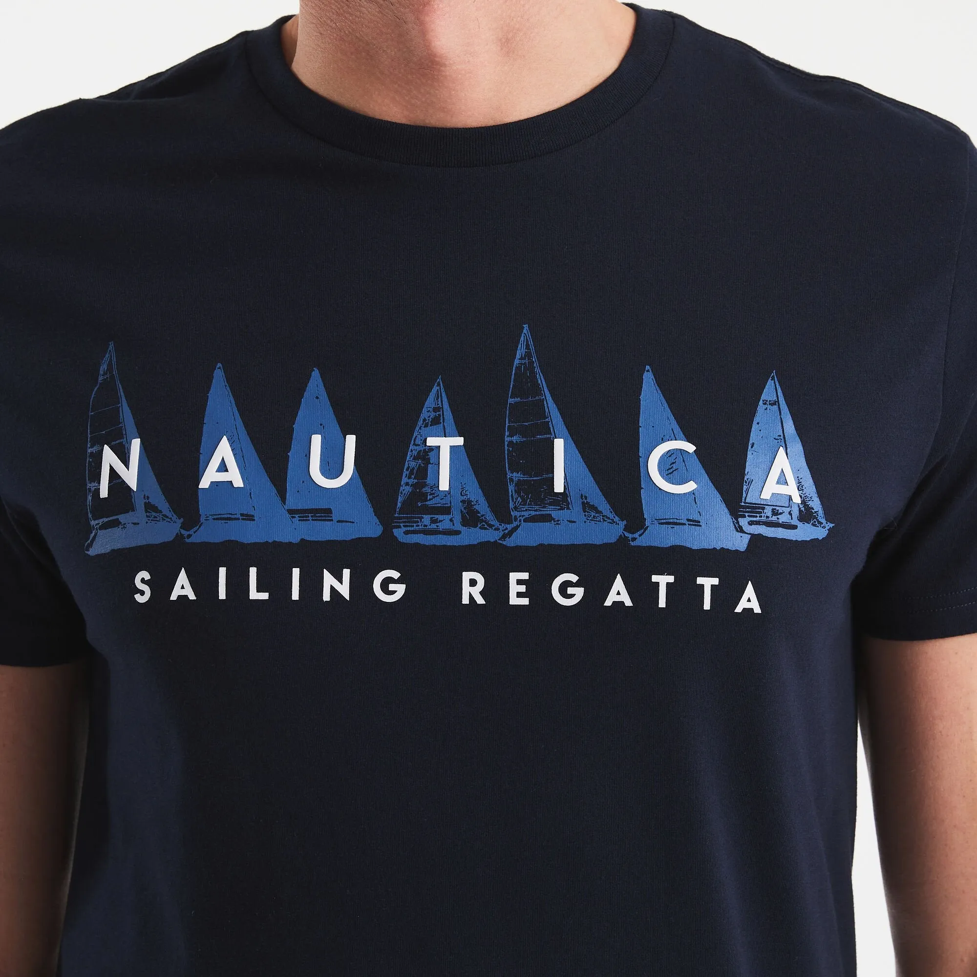 Nautica Mens Sailing Regatta Graphic T-Shirt