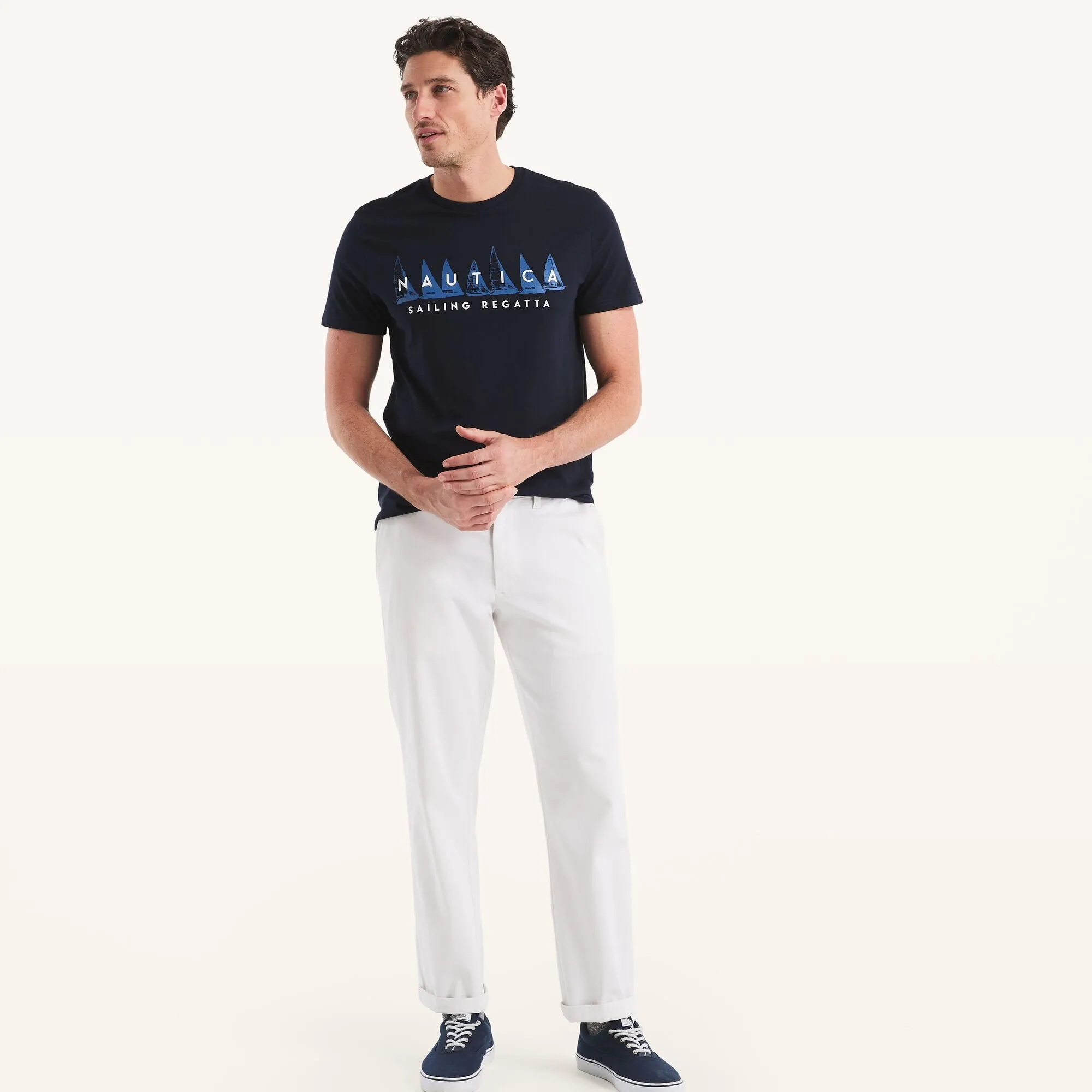 Nautica Mens Sailing Regatta Graphic T-Shirt