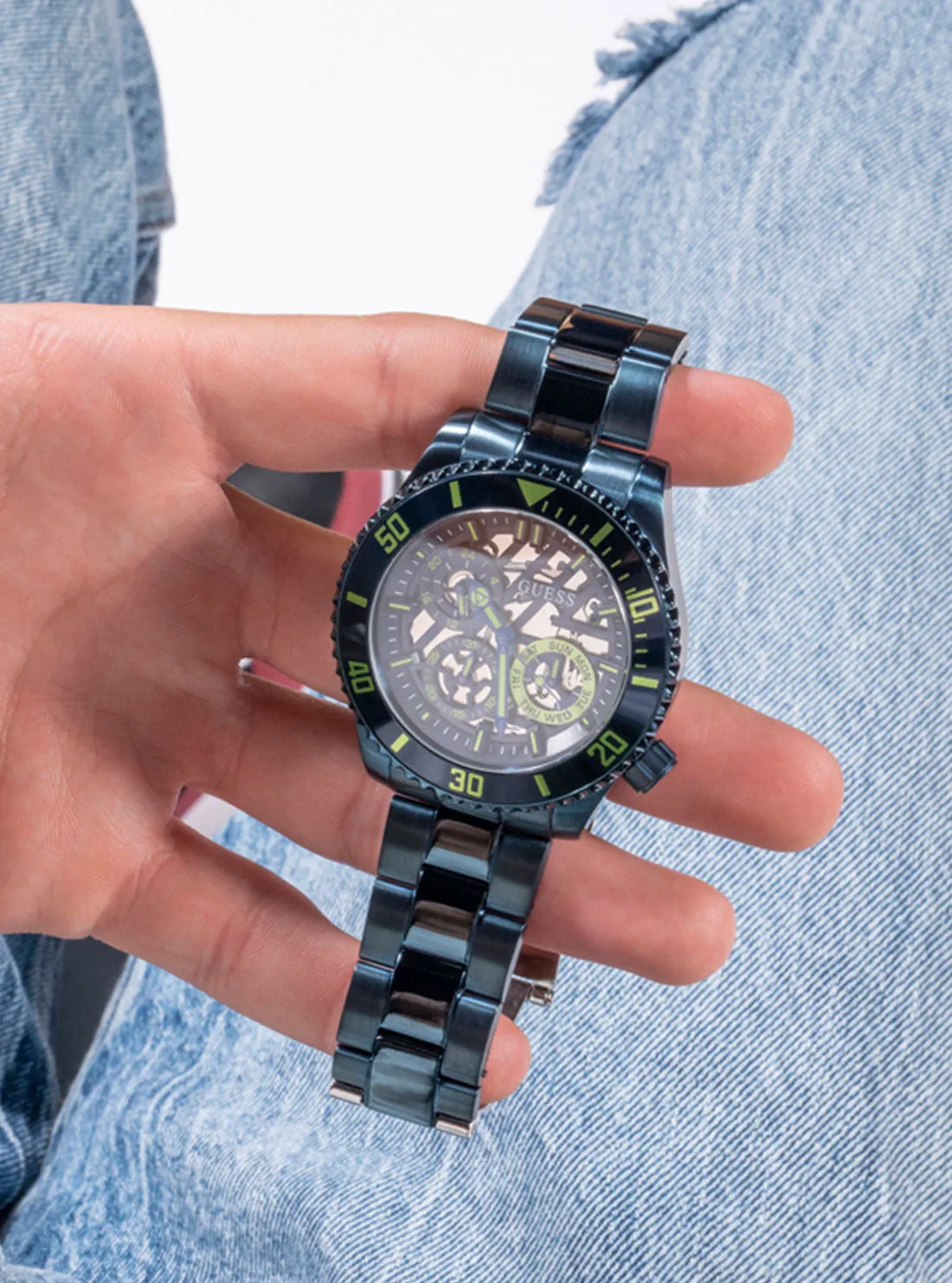 Navy Midnight Axle Watch Guess
