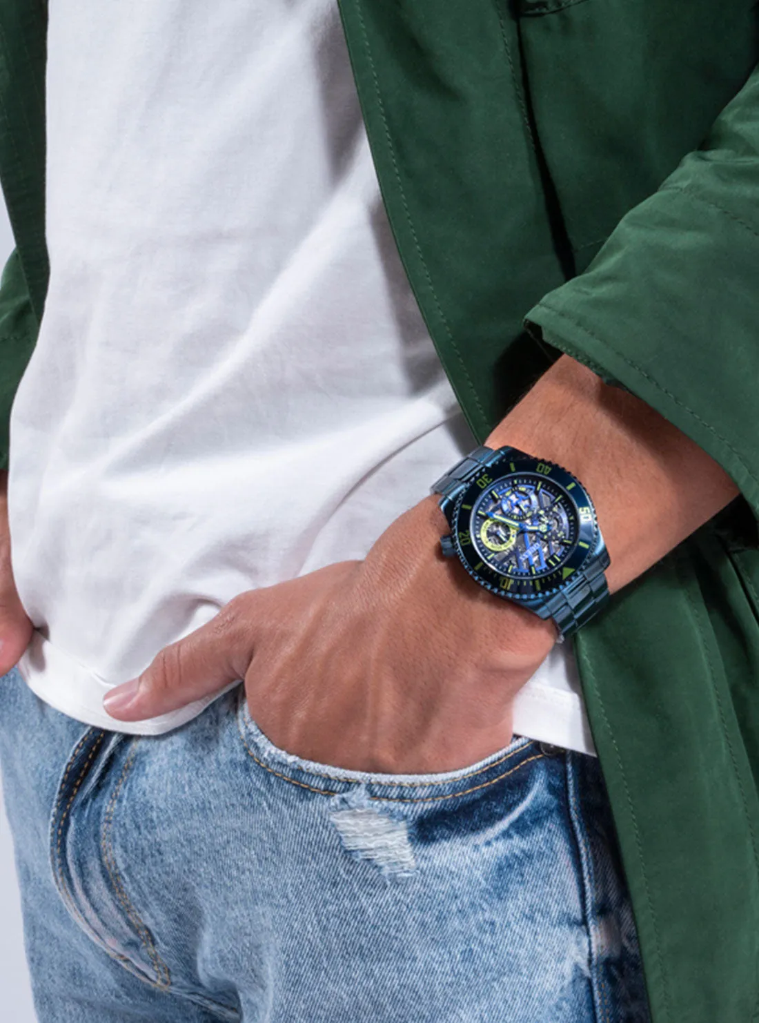 Navy Midnight Axle Watch Guess