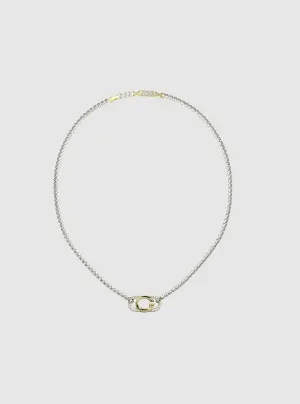 Oh My G Logo Crystal Tennis Necklace Guess