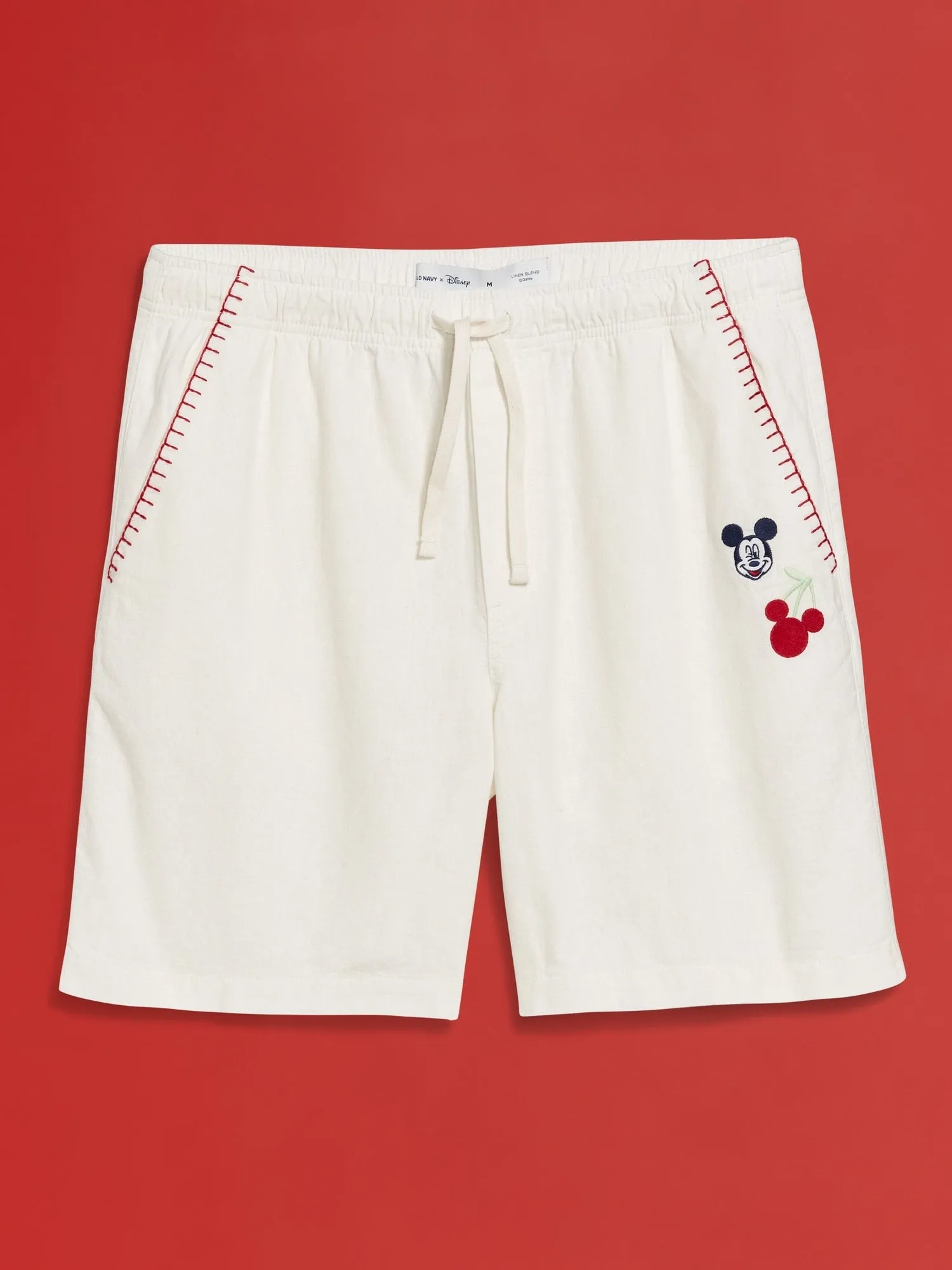 Old Navy x Disney Mickey Mouse Linen-Blend Jogger Shorts -- 7-inch inseam