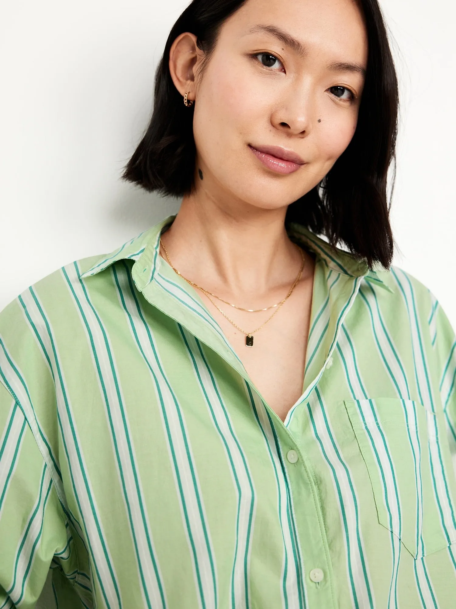 Oversized Button-Down Boyfriend Shirt