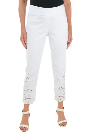 Petite Color Crush Embroidered Ankle Pant