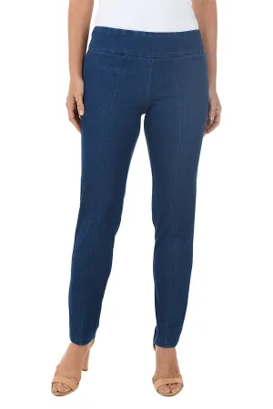 Petite Pull-On Slim Leg Denim Pant