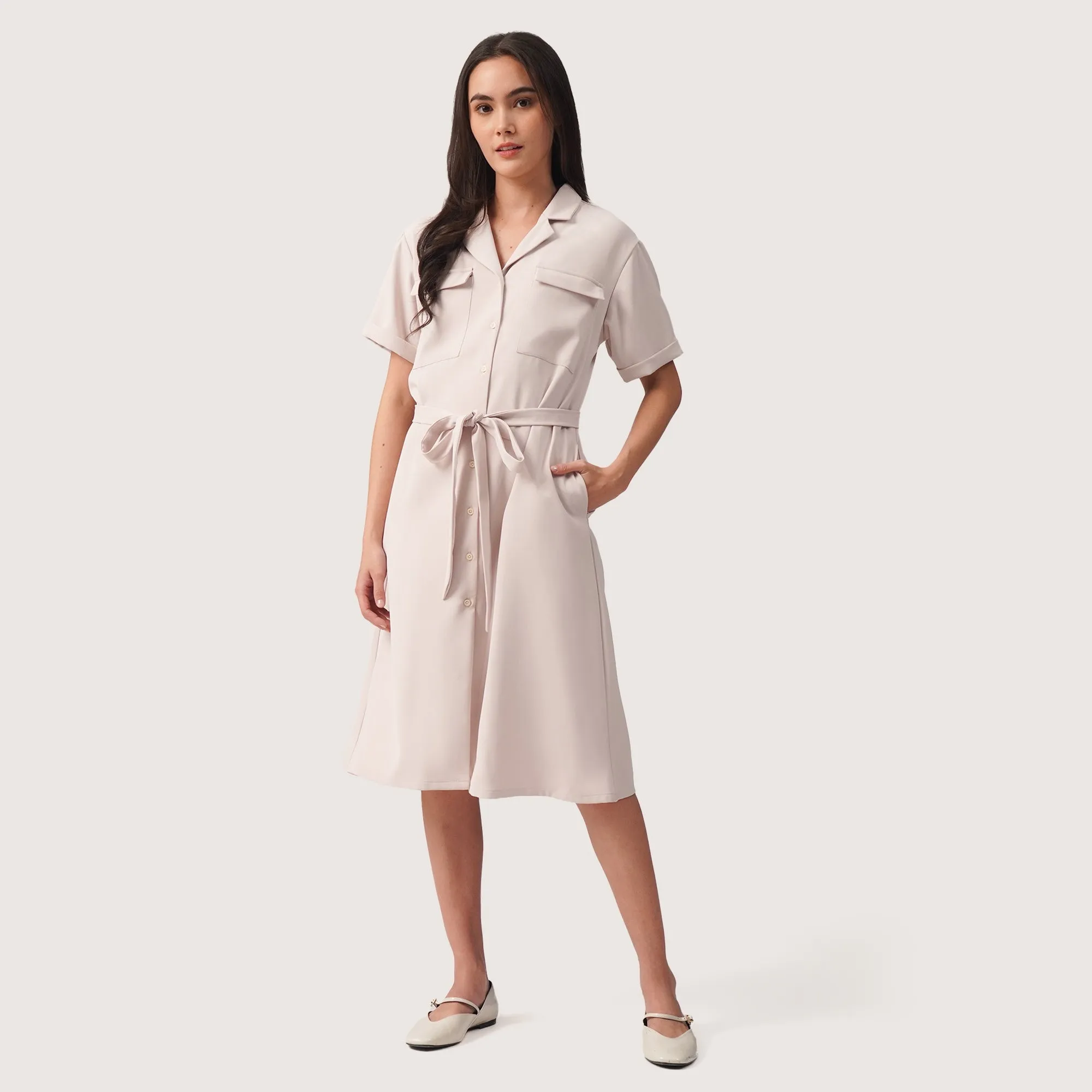 Regatta- Button-Front Shirtdress