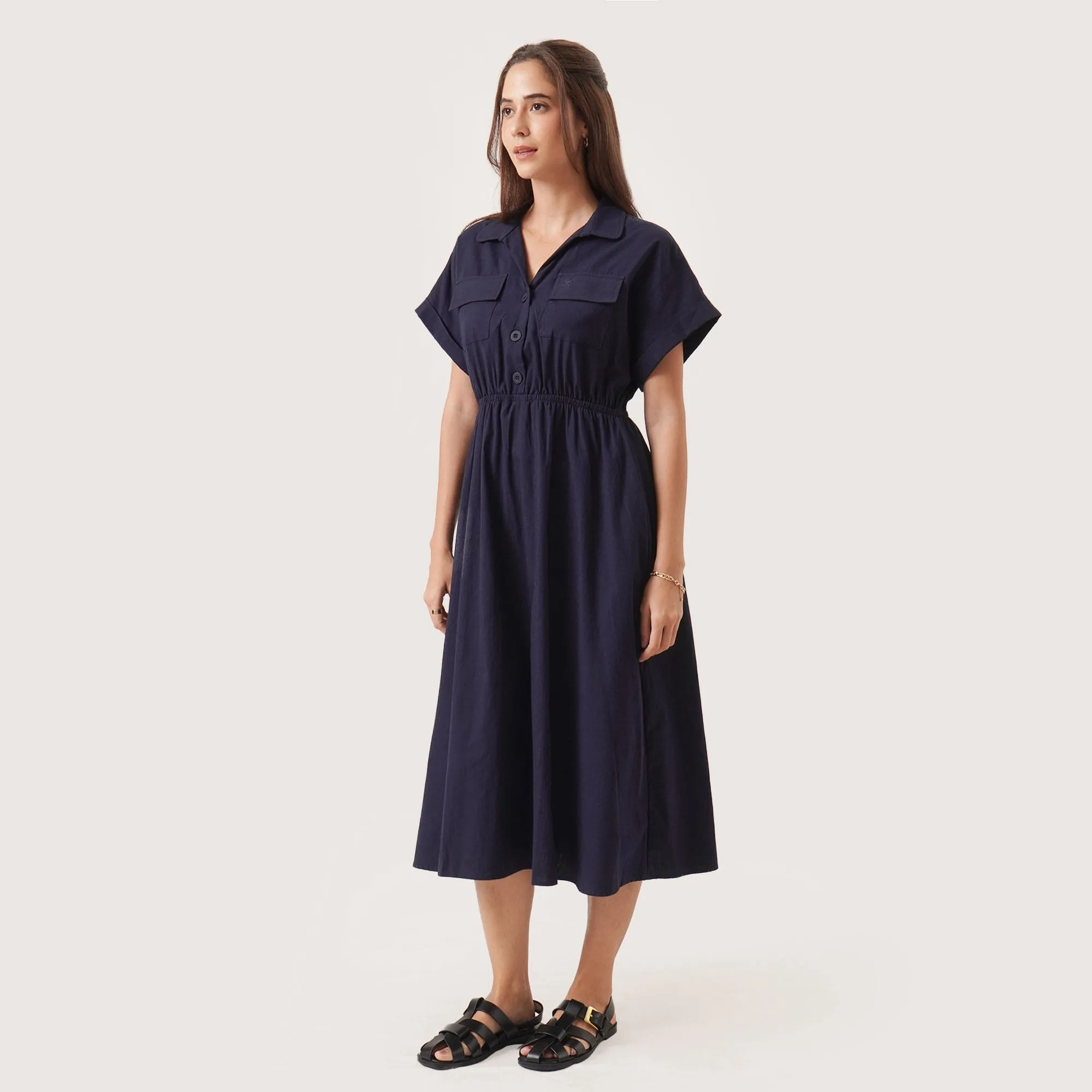 Regatta- Button-Front Shirtdress