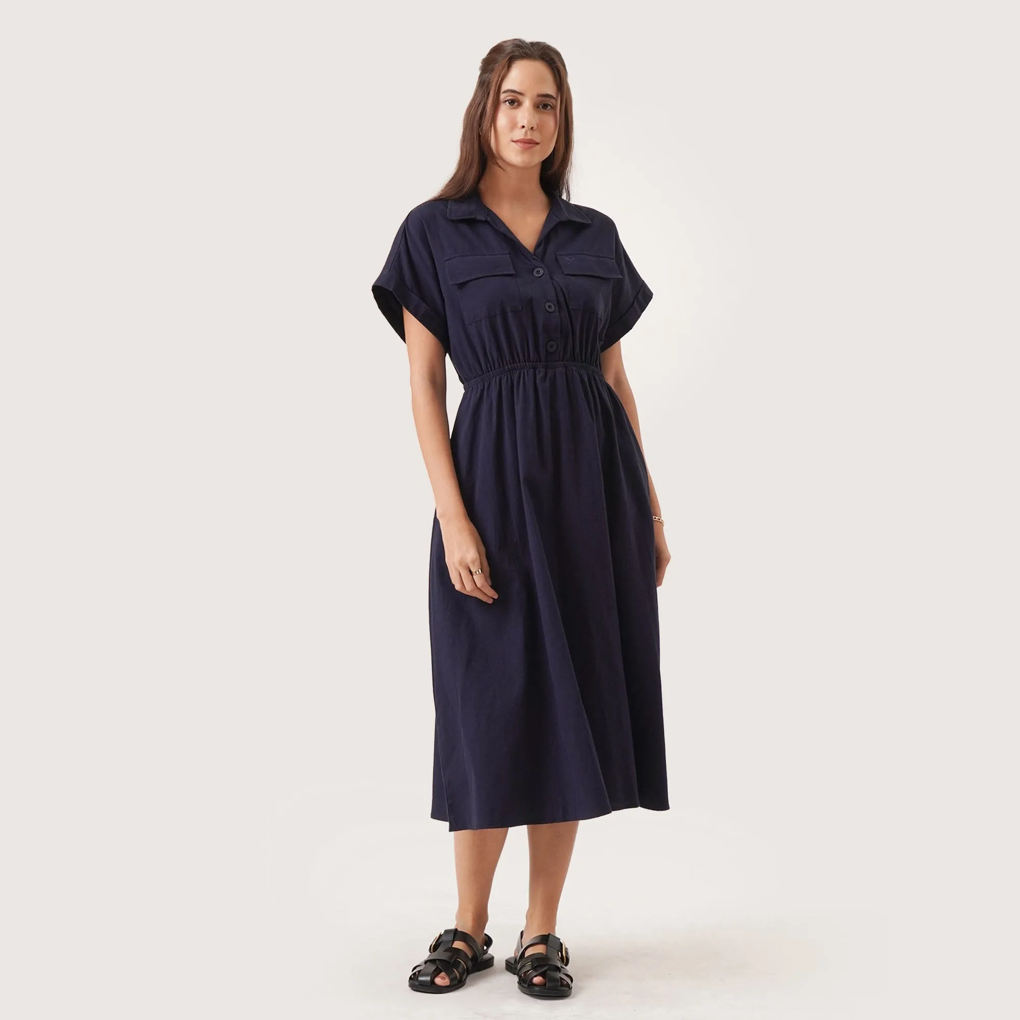 Regatta- Button-Front Shirtdress