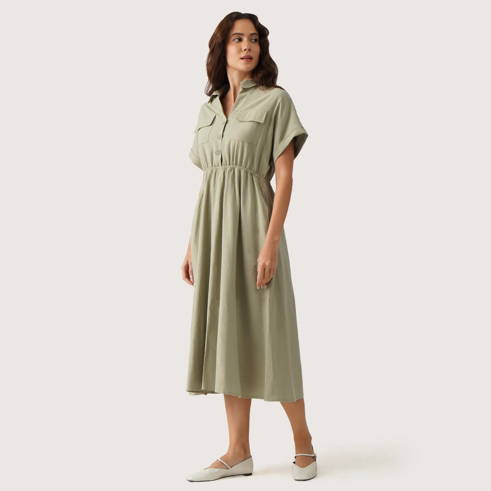 Regatta- Button-Front Shirtdress