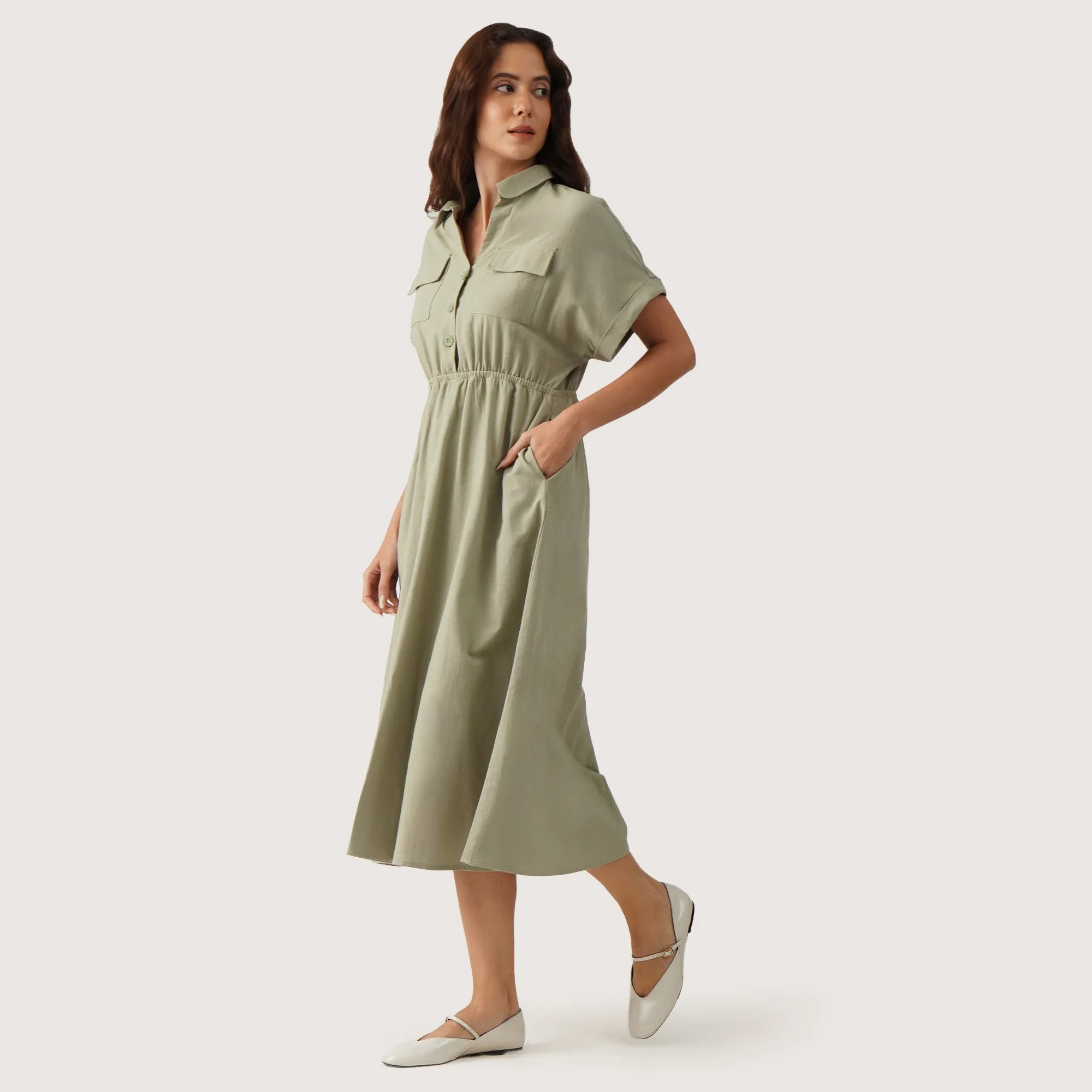 Regatta- Button-Front Shirtdress