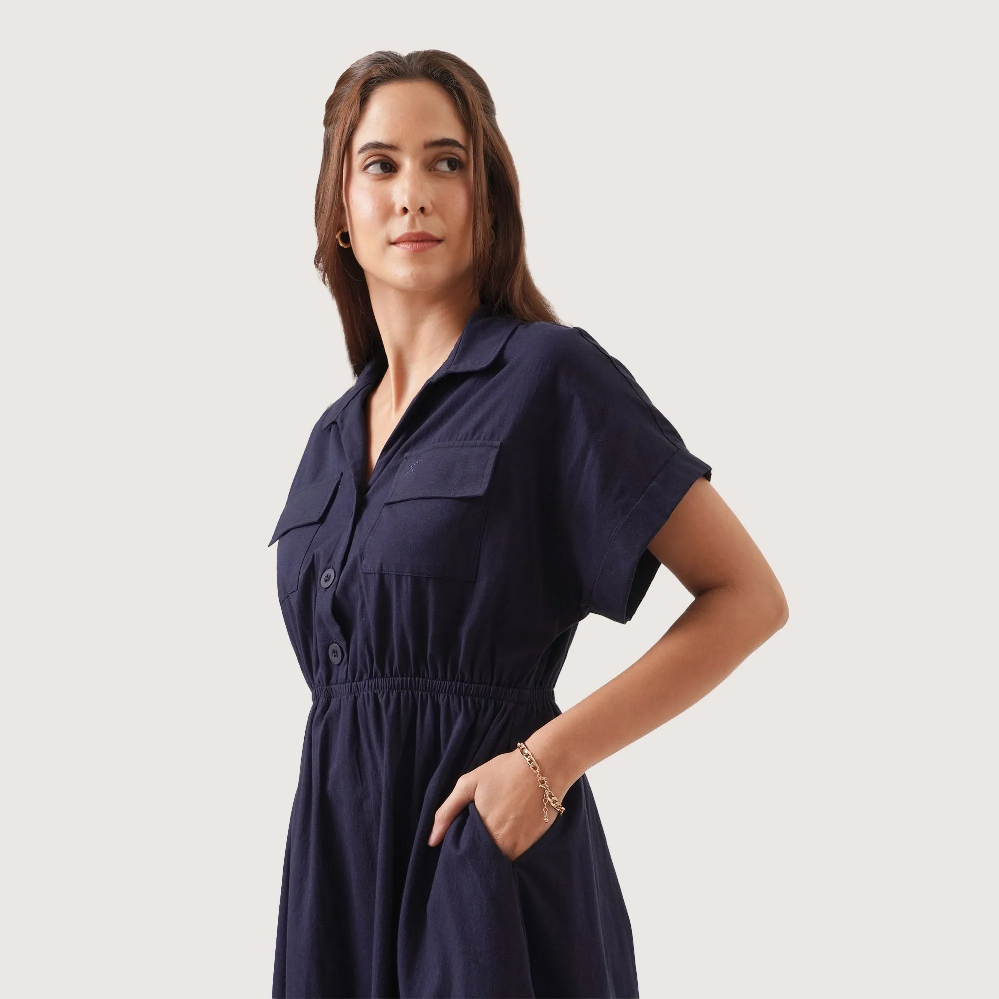 Regatta- Button-Front Shirtdress
