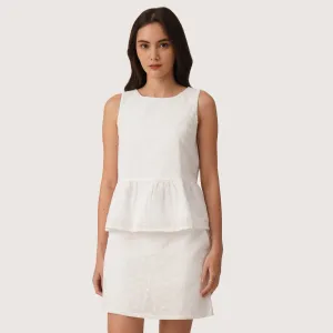 Regatta- Eyelet Peplum Top