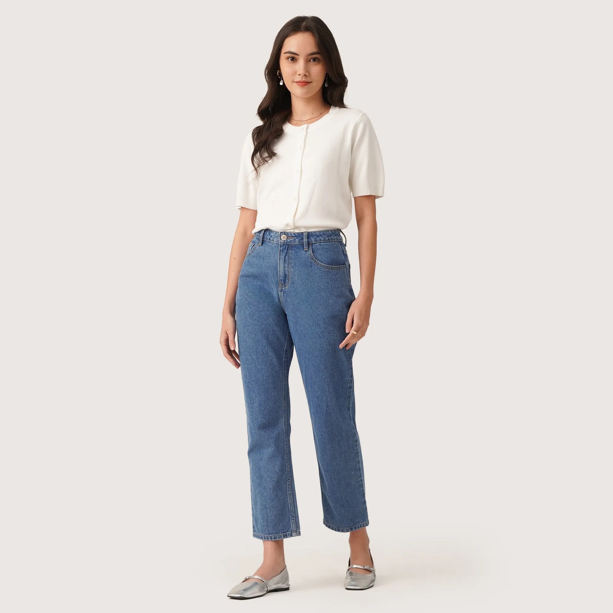 Regatta- Flat Knit Buttoned Top