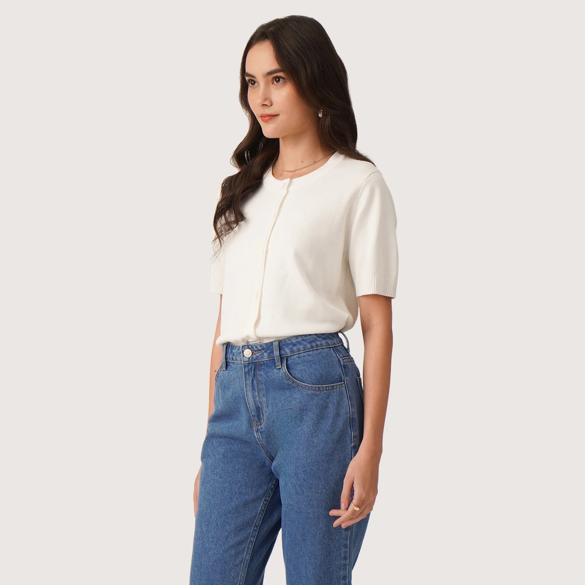 Regatta- Flat Knit Buttoned Top