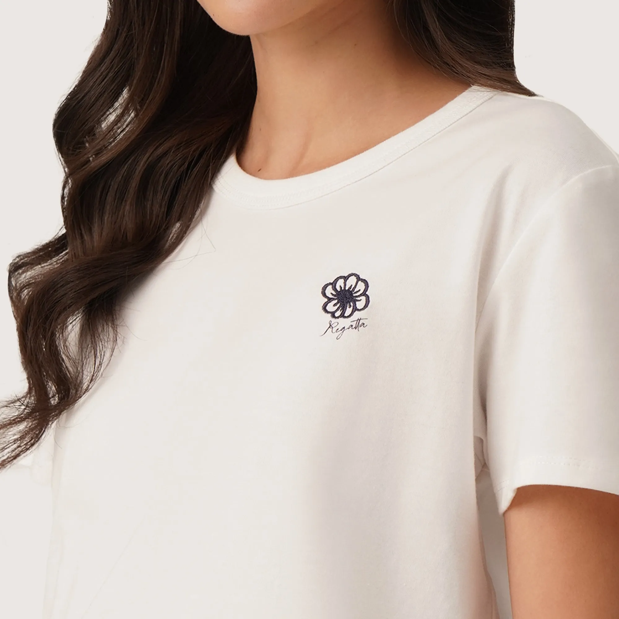 Regatta- Floral Embroidery Graphic T-Shirt