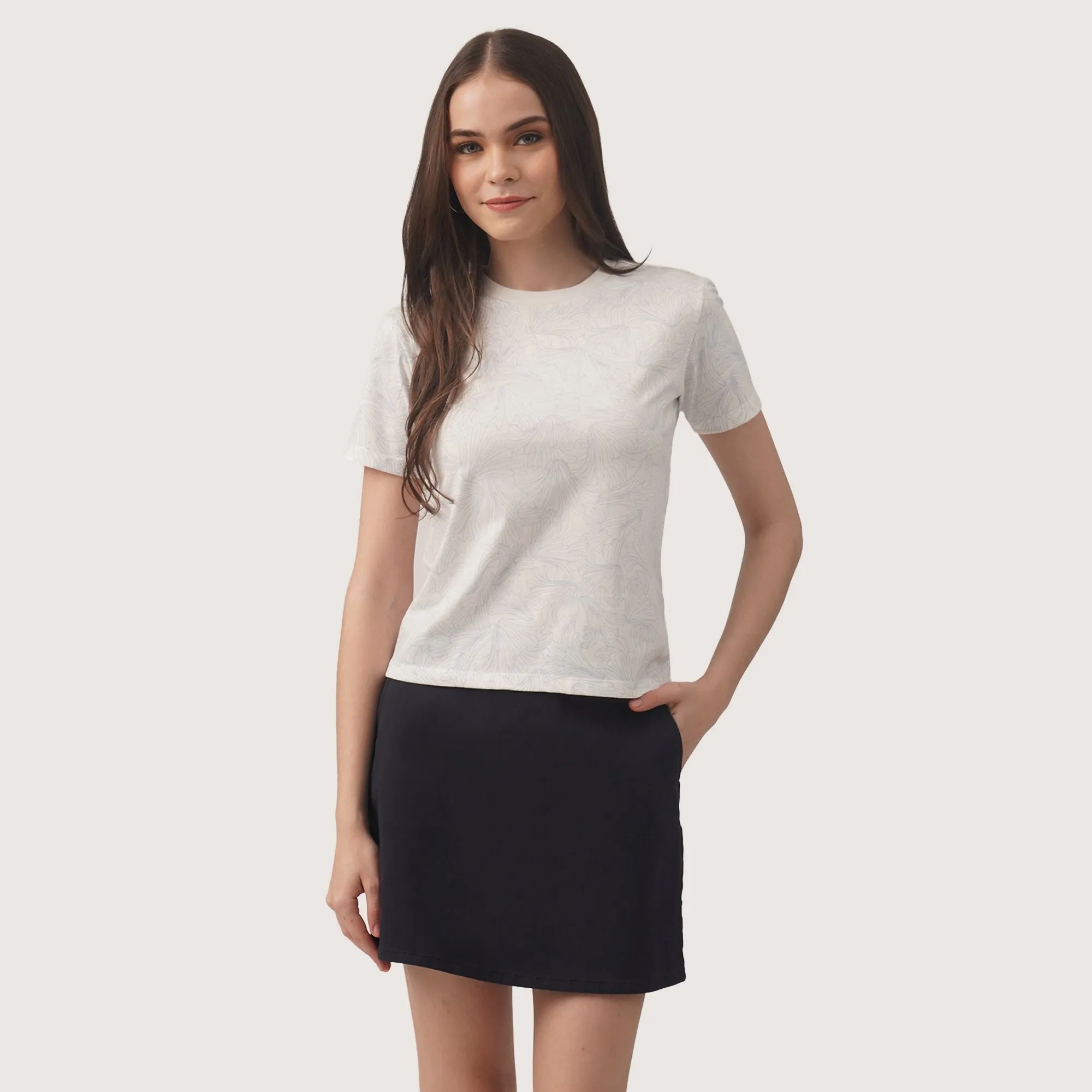 Regatta- Floral Line Art Graphic T-Shirt