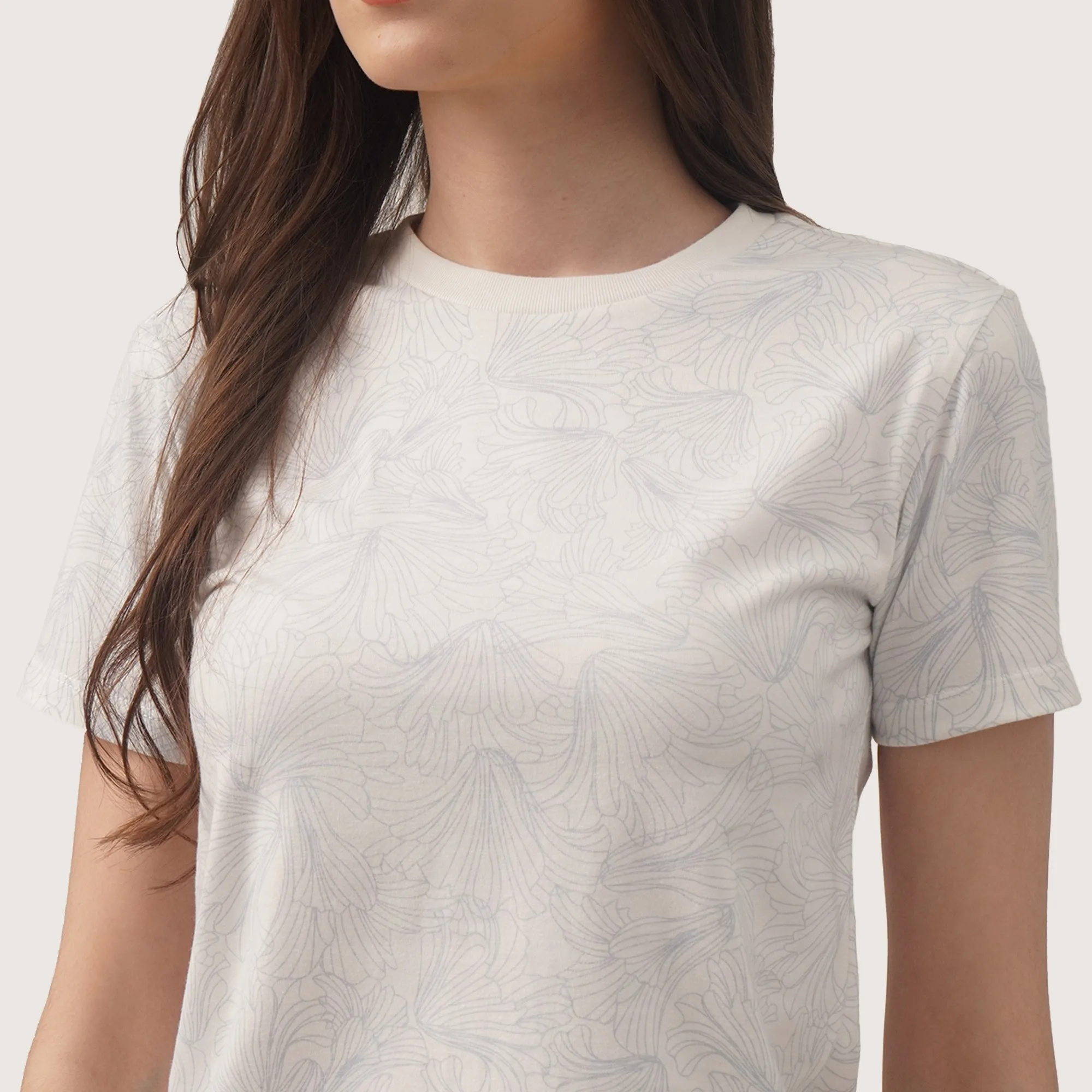 Regatta- Floral Line Art Graphic T-Shirt