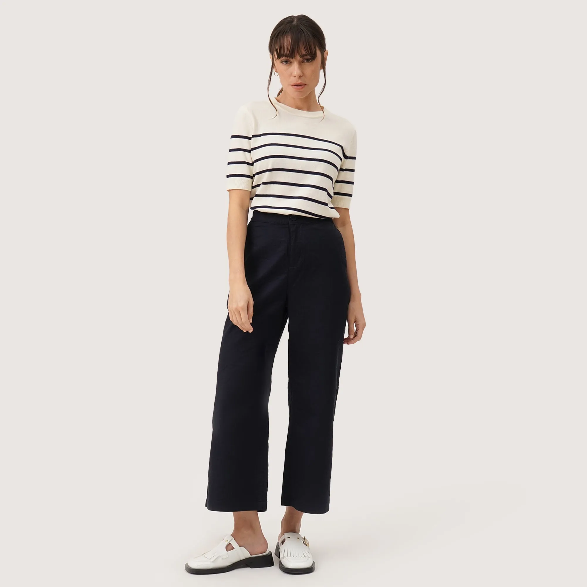 Regatta- Garterized Wide Legged Trousers