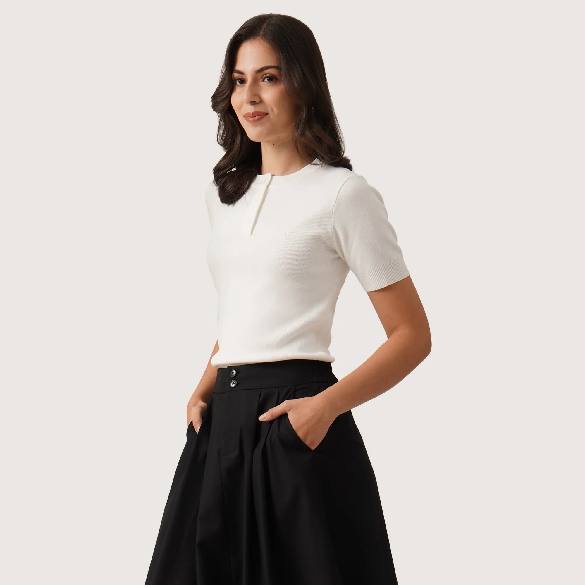 Regatta- Henley Knit Top