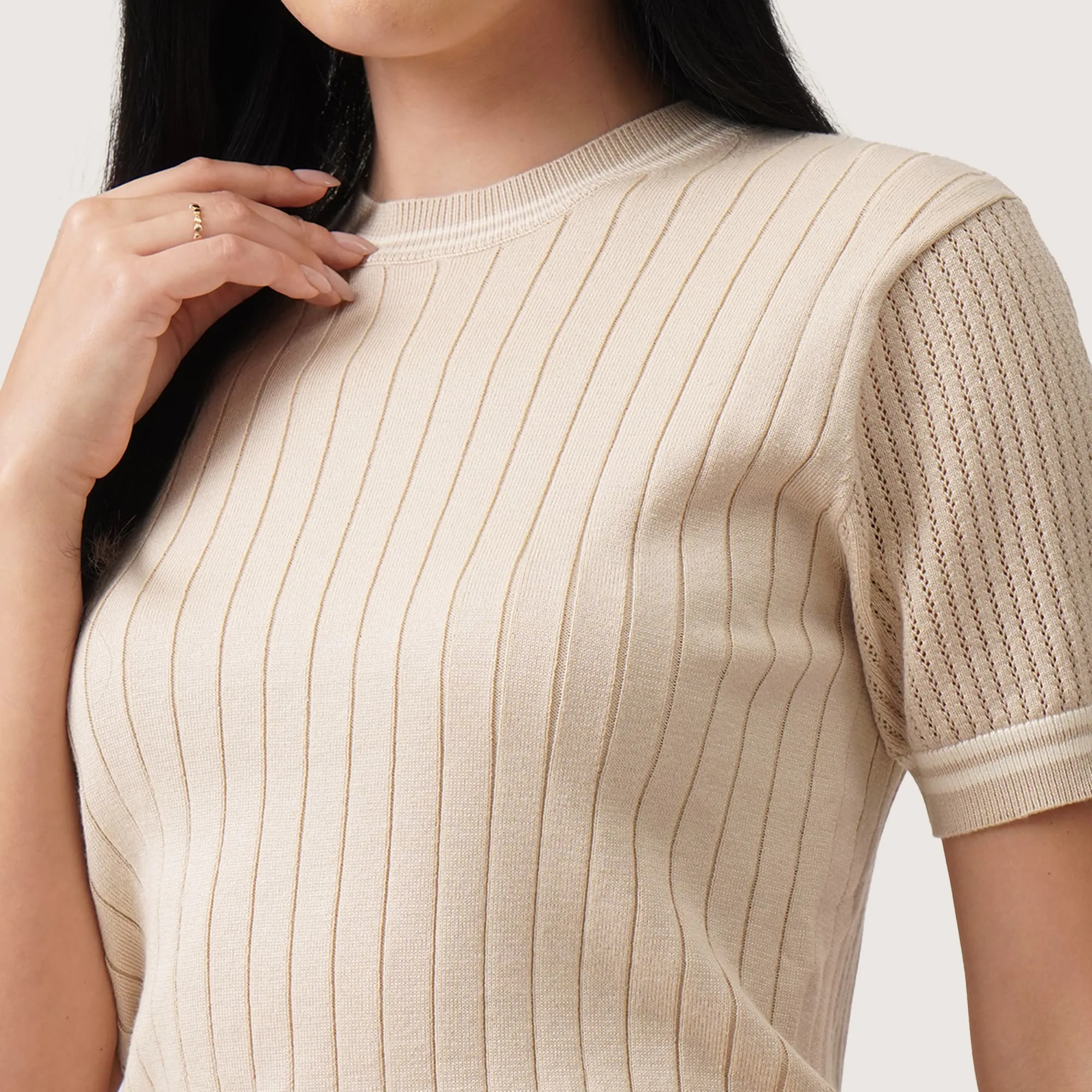 Regatta- Knit Top With Contrast Tipping