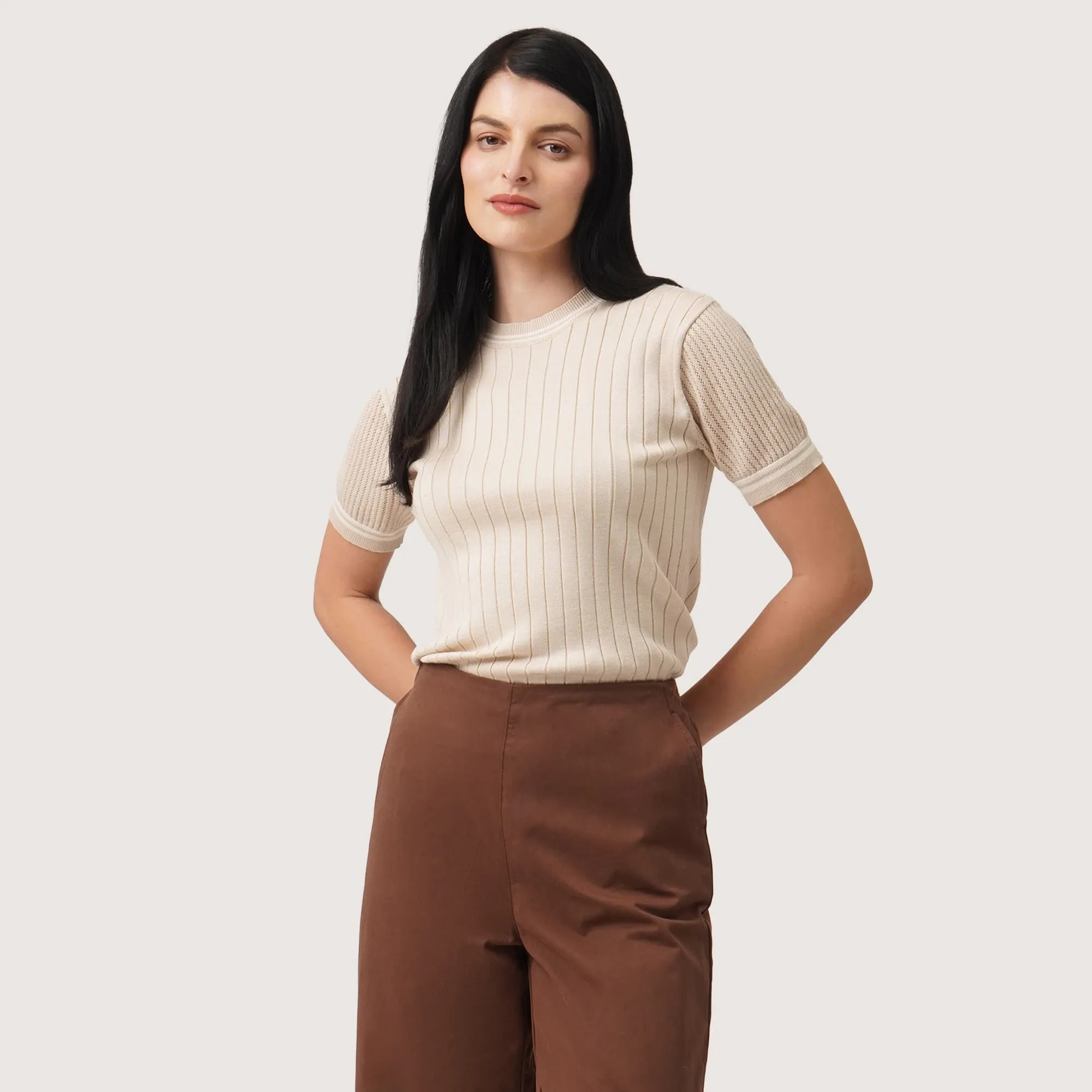 Regatta- Knit Top With Contrast Tipping