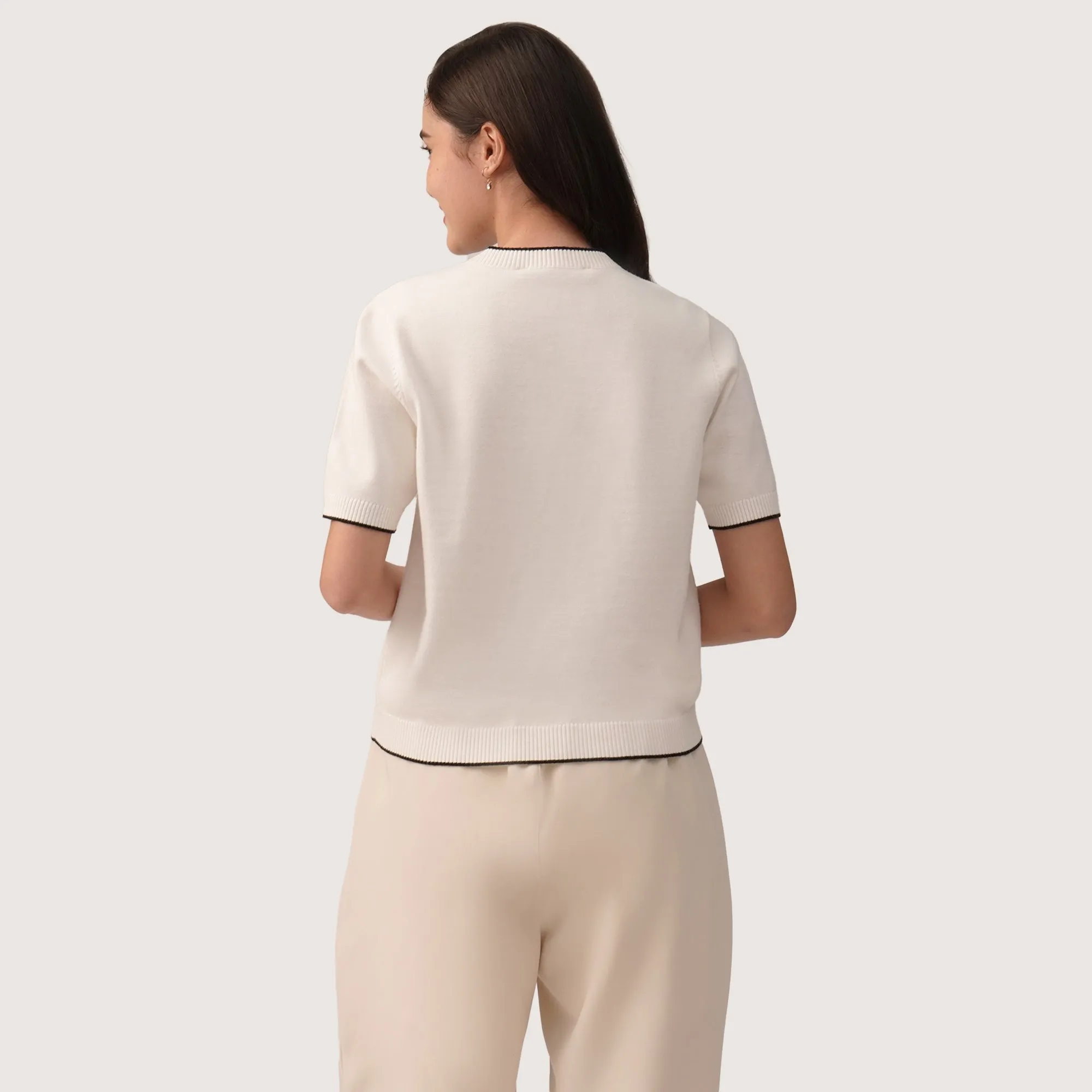 Regatta- Knit Top With Contrast Tipping