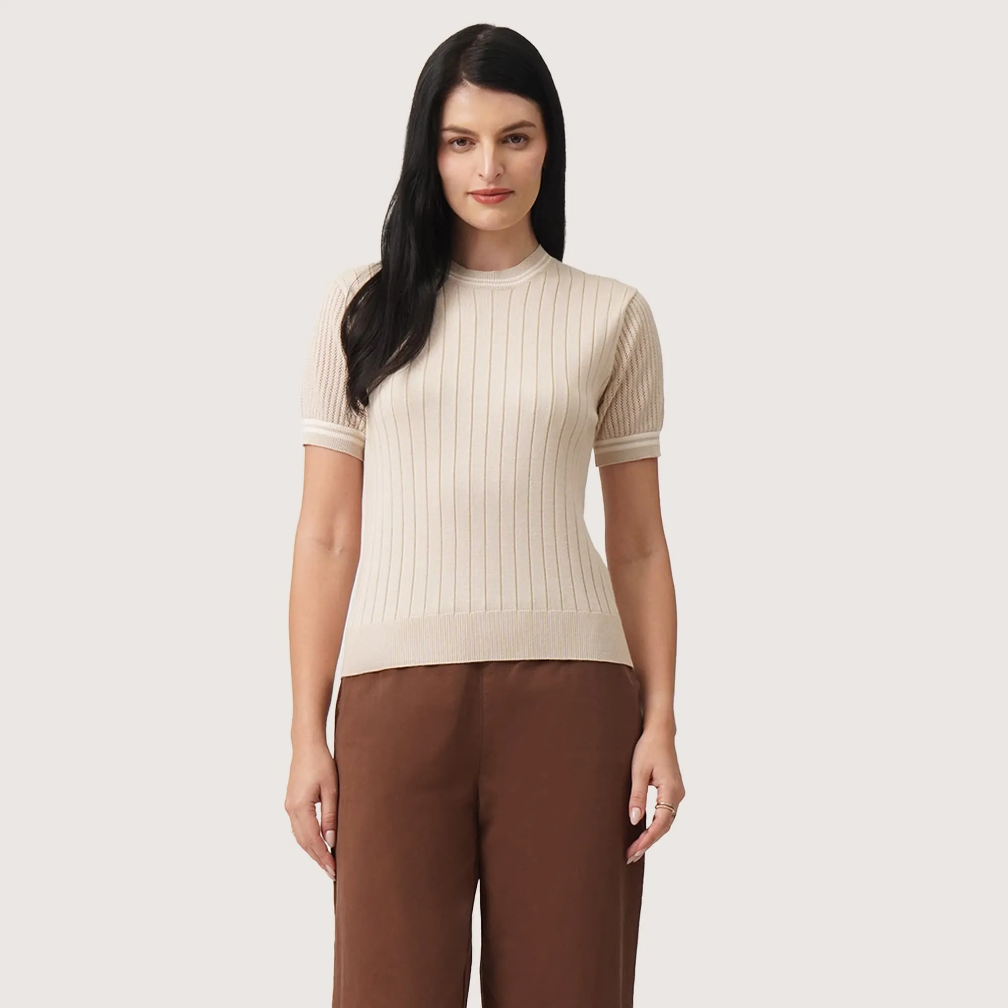 Regatta- Knit Top With Contrast Tipping