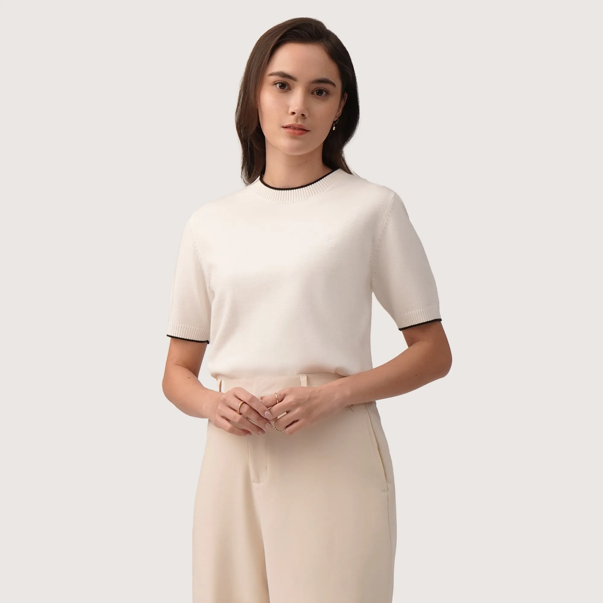 Regatta- Knit Top With Contrast Tipping