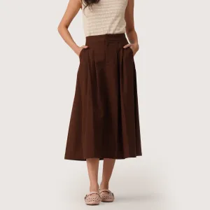Regatta- Linen Midi Gartered Skirt