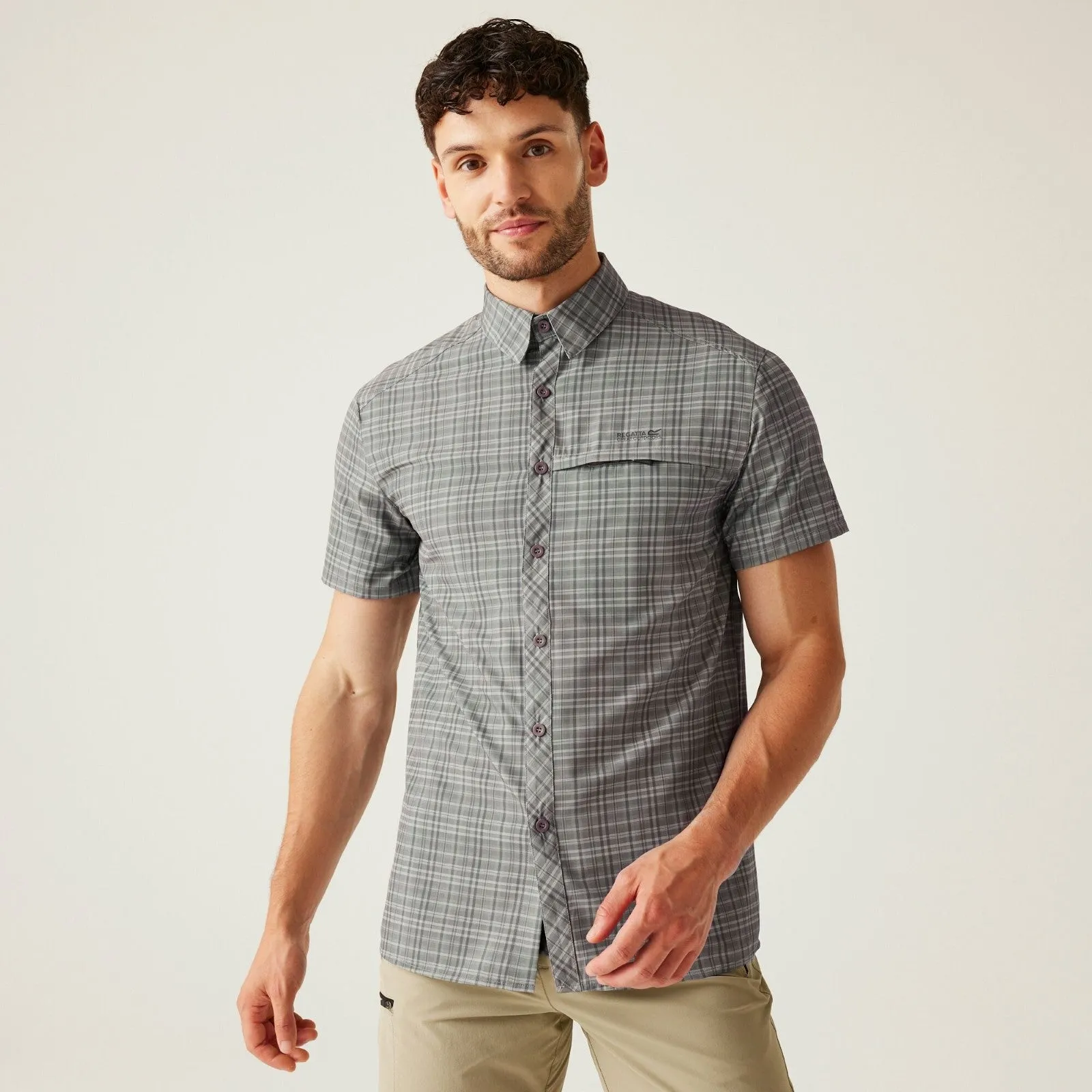 Regatta Mens Insect Repellent Packable Short Sleeve Shirt