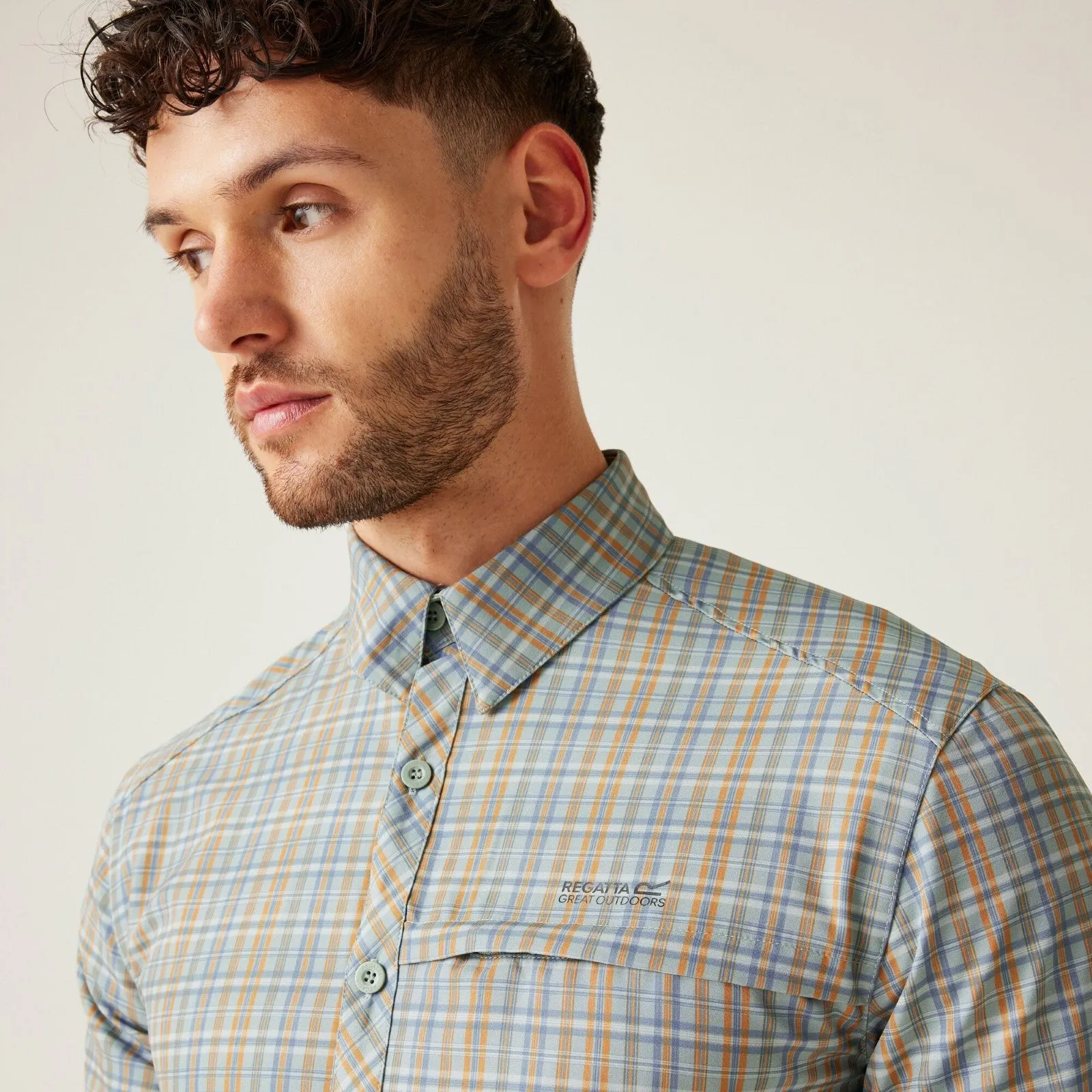 Regatta Mens Insect Repellent Packable Short Sleeve Shirt