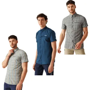 Regatta Mens Insect Repellent Packable Short Sleeve Shirt