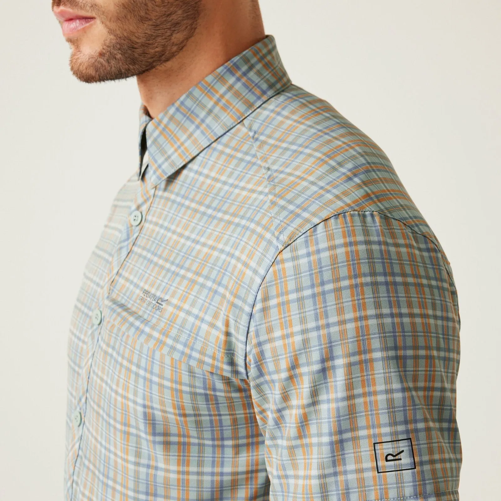 Regatta Mens Insect Repellent Packable Short Sleeve Shirt