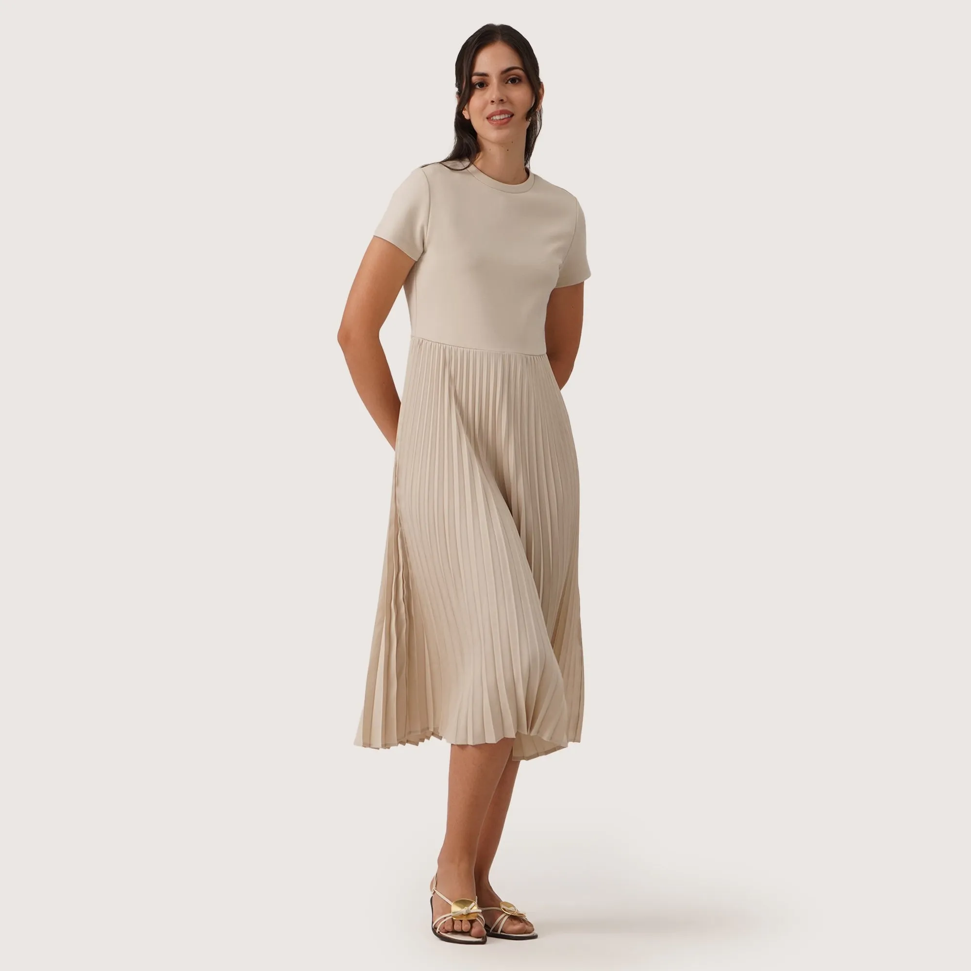 Regatta- Pleated Combination Dress