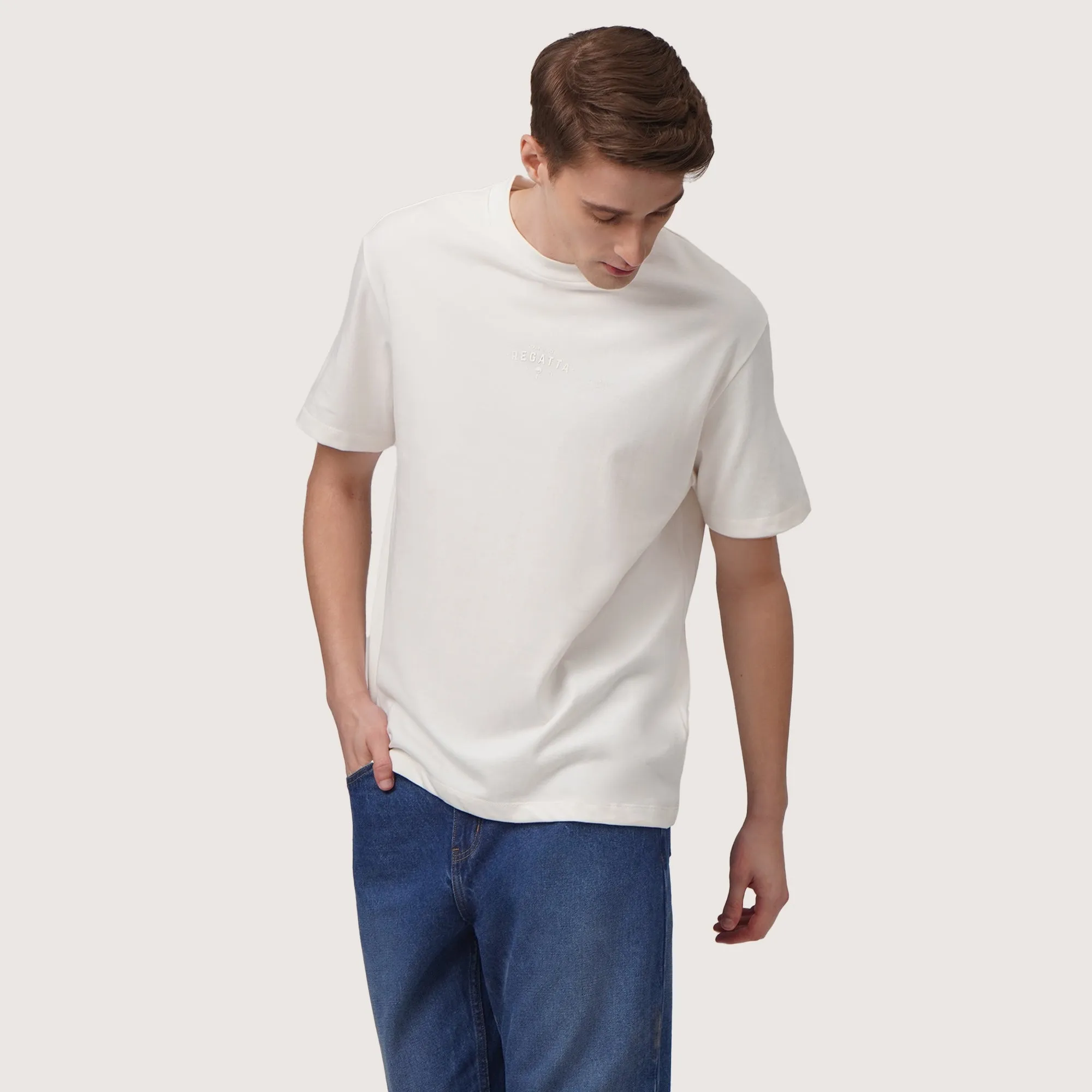 Regatta- Regular Fit Branding T-Shirt In Tonal Print