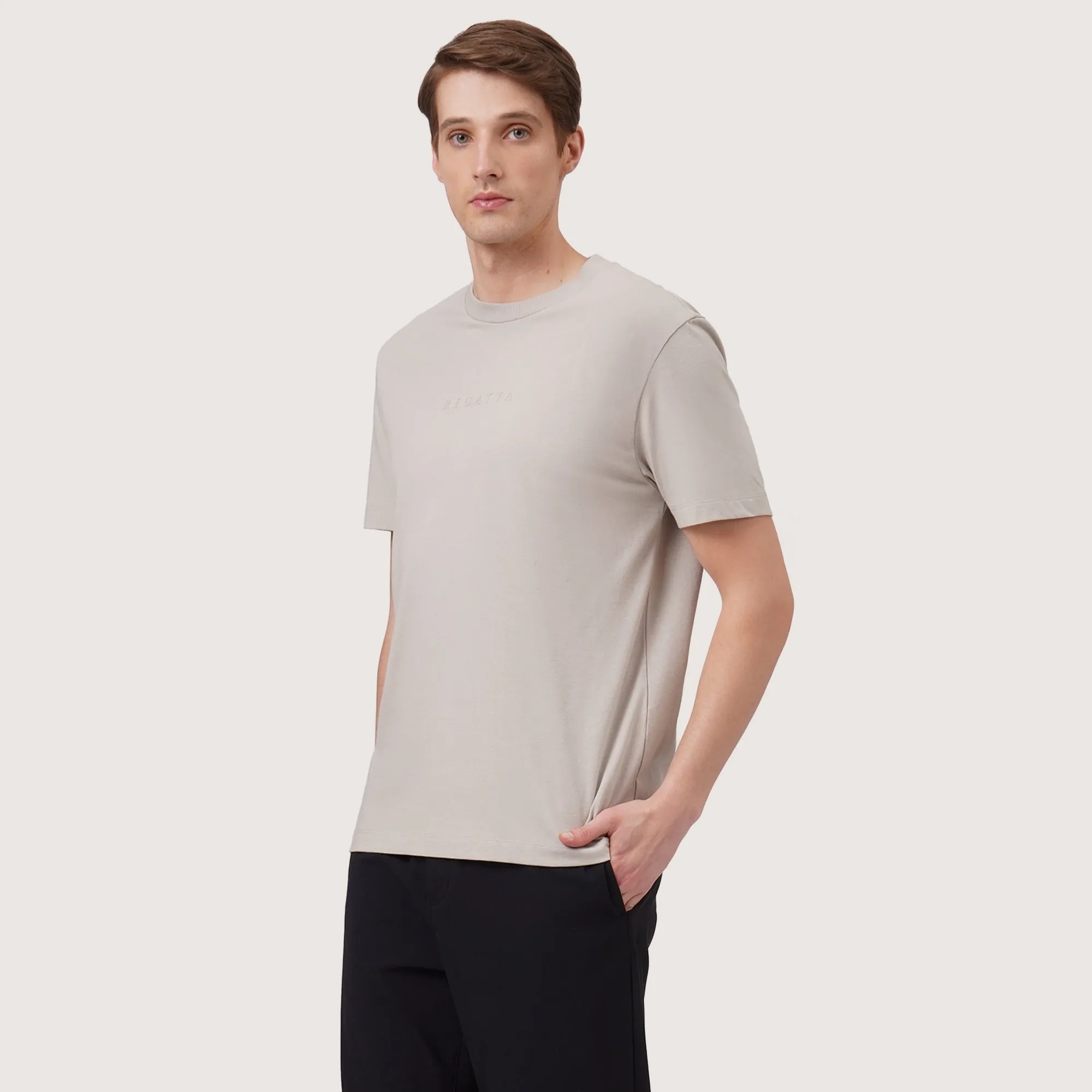 Regatta- Regular Fit Branding T-Shirt In Tonal Print