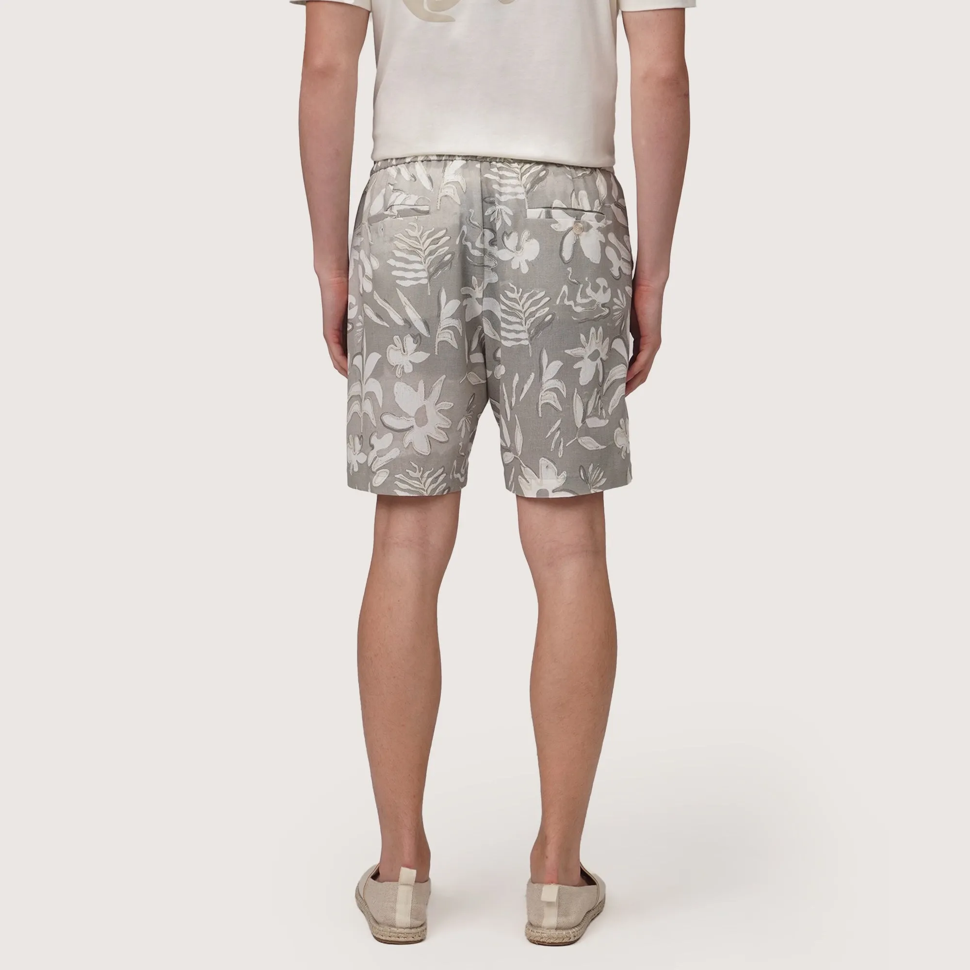 Regatta- Regular Fit Chino Shorts In Linen With All Over Print
