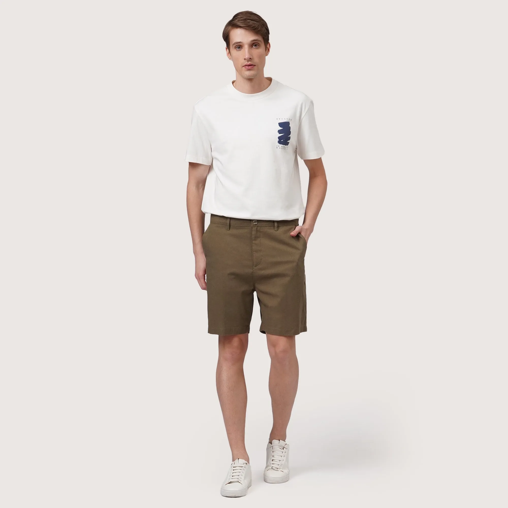 Regatta- Regular Fit Chino Shorts In Linen