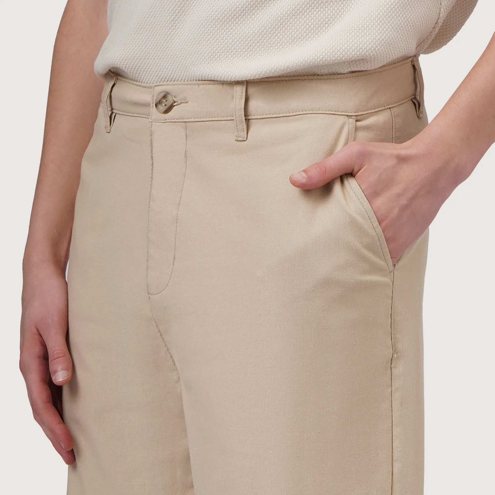 Regatta- Regular Fit Chino Shorts In Linen