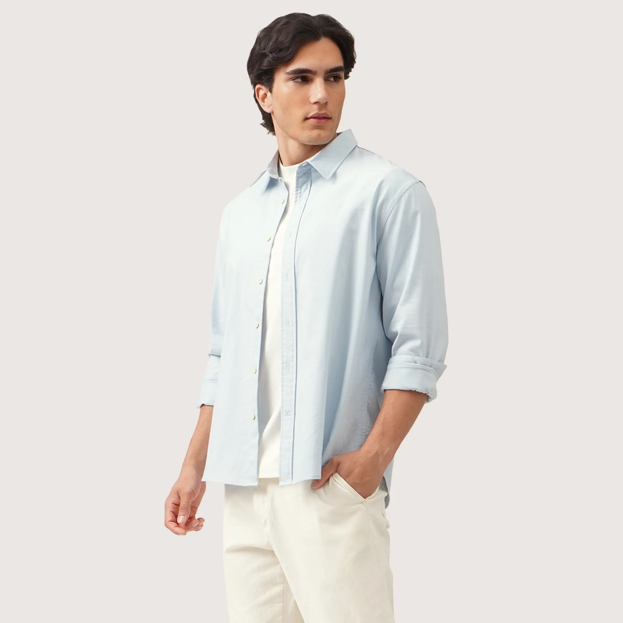 Regatta- Regular Fit Long Sleeve Shirt In Linen
