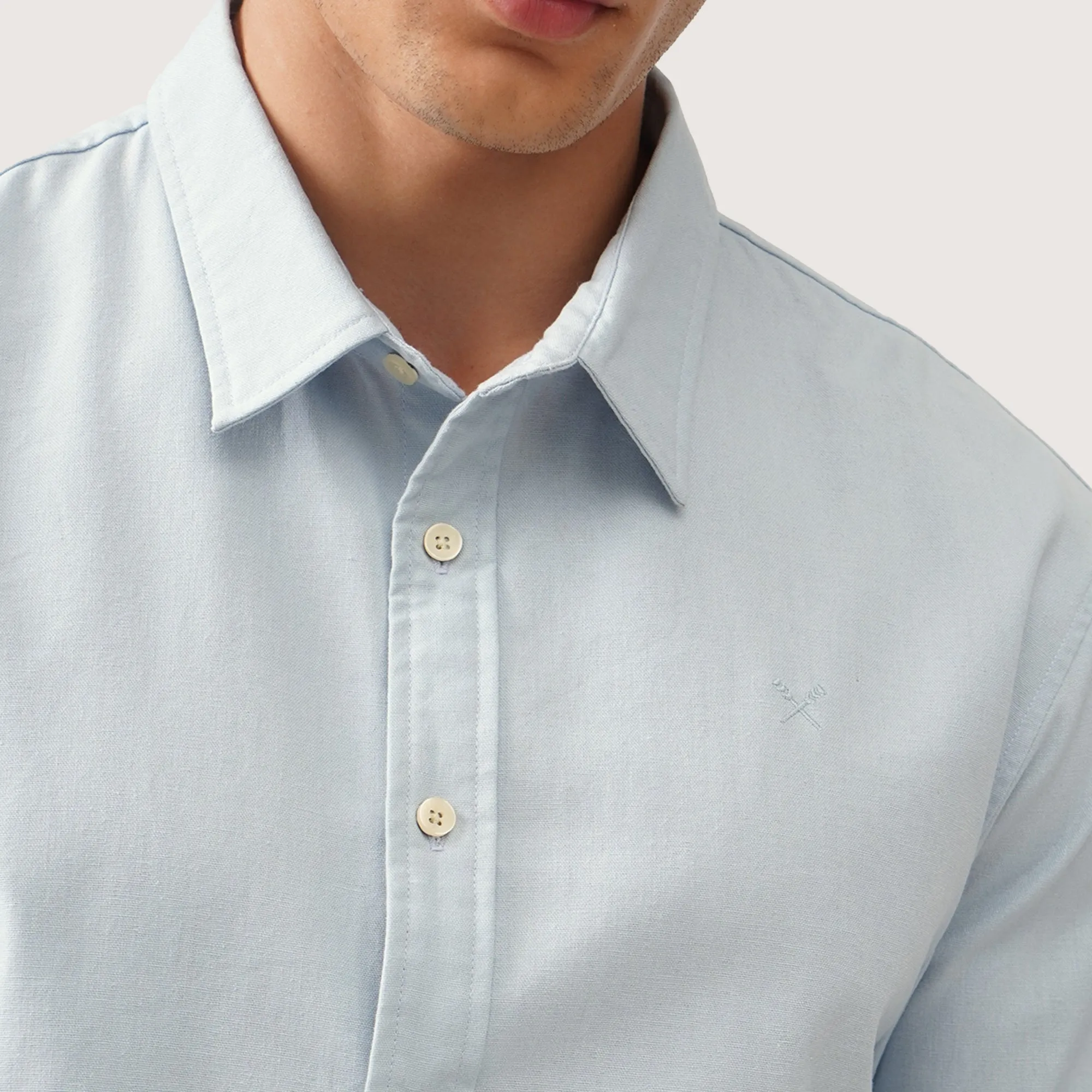 Regatta- Regular Fit Long Sleeve Shirt In Linen