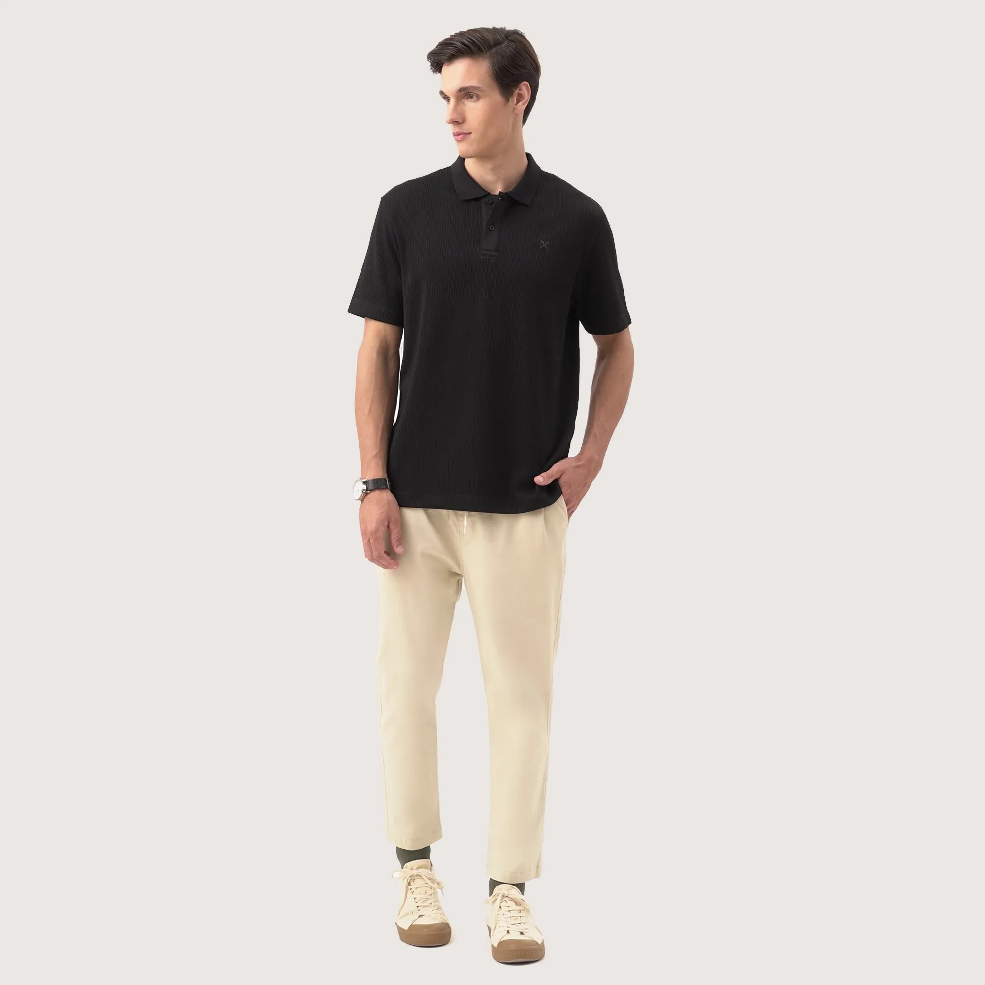 Regatta- Regular Fit Polo In Textured Knit Fabric